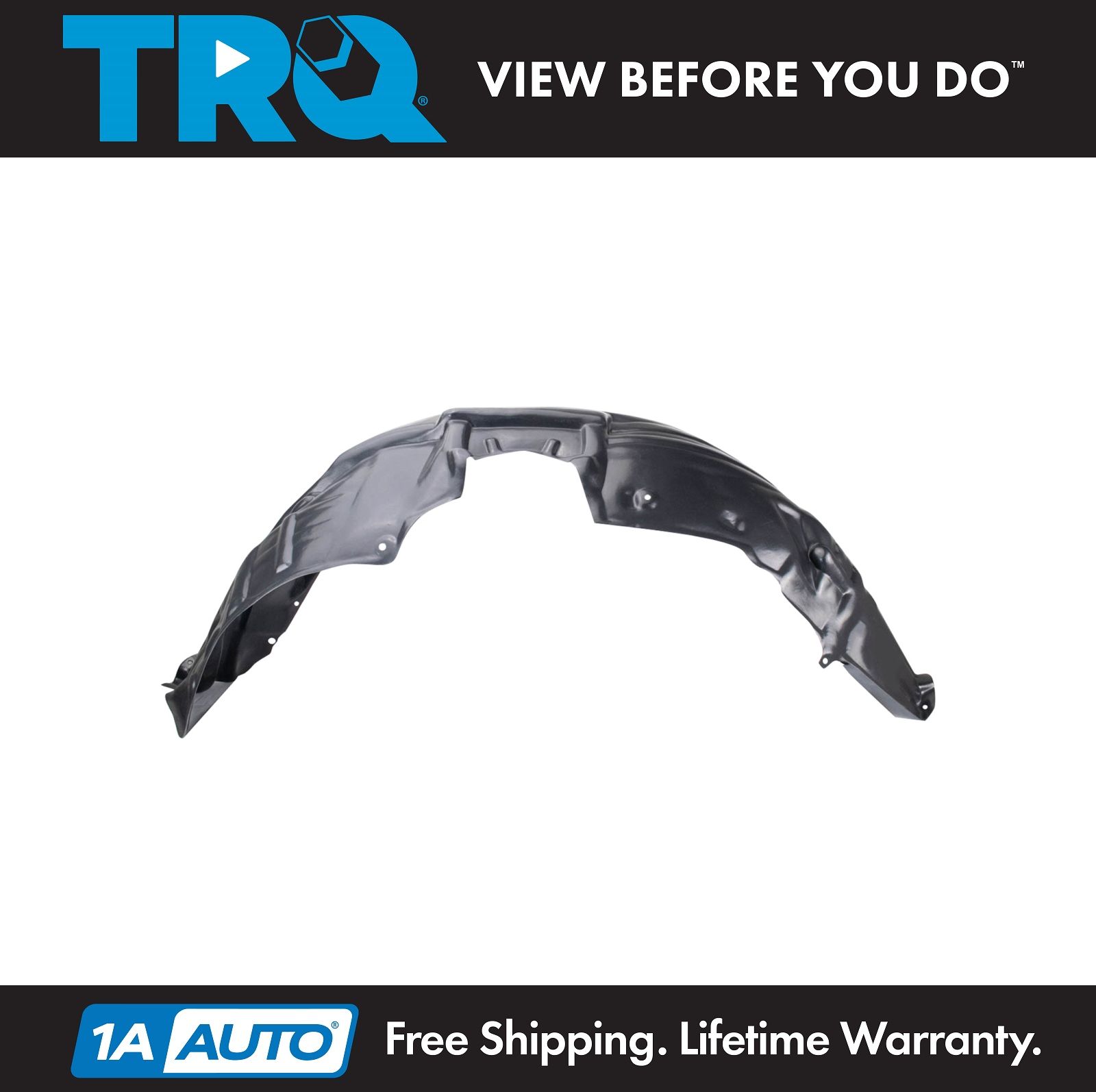 TRQ Front Left Inner Fender Liner Black For 2012-2015 Toyota Venza