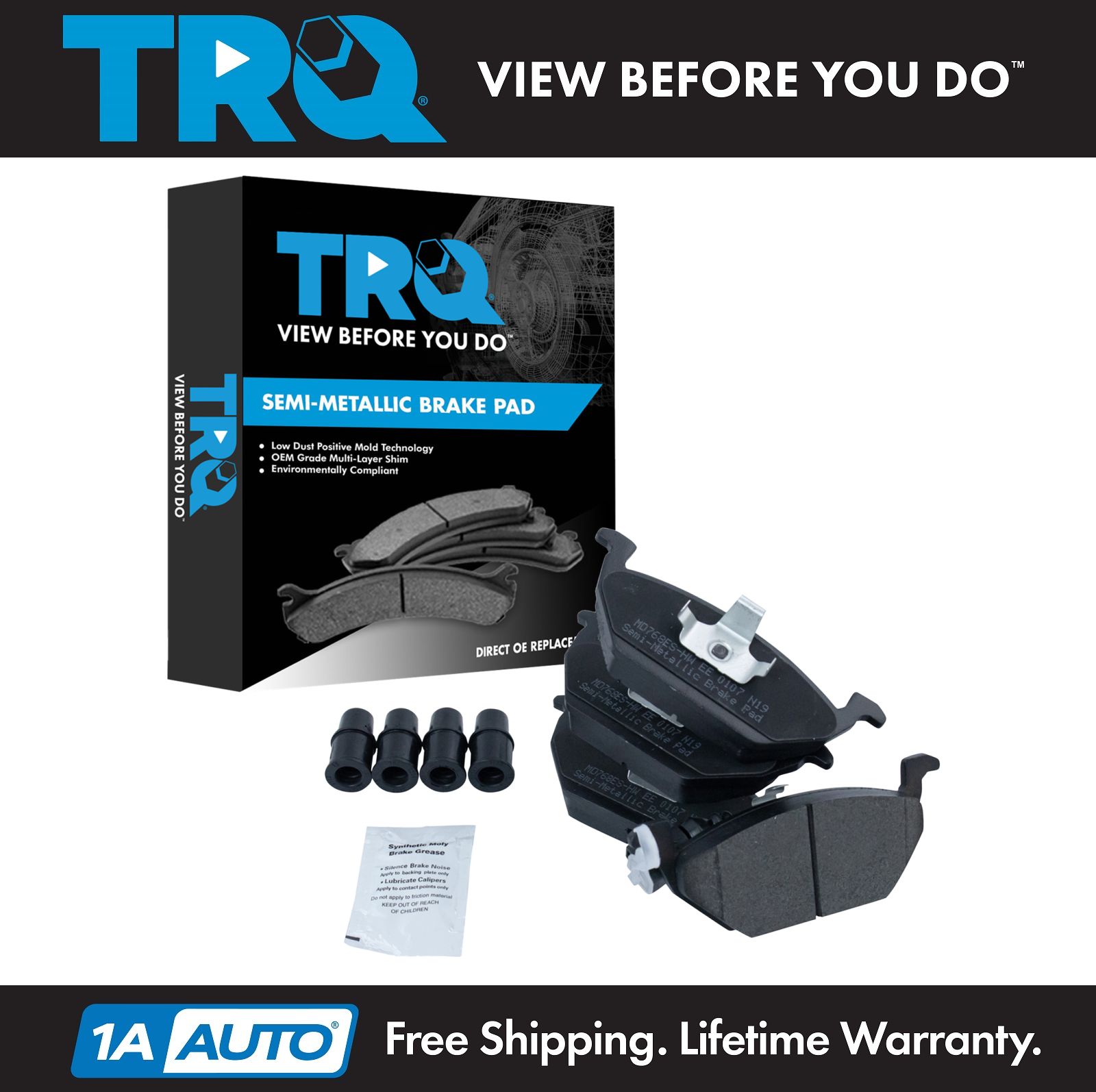 2002 2003 2004 For Volkswagen Beetle Rear Semi Metallic Brake Pads