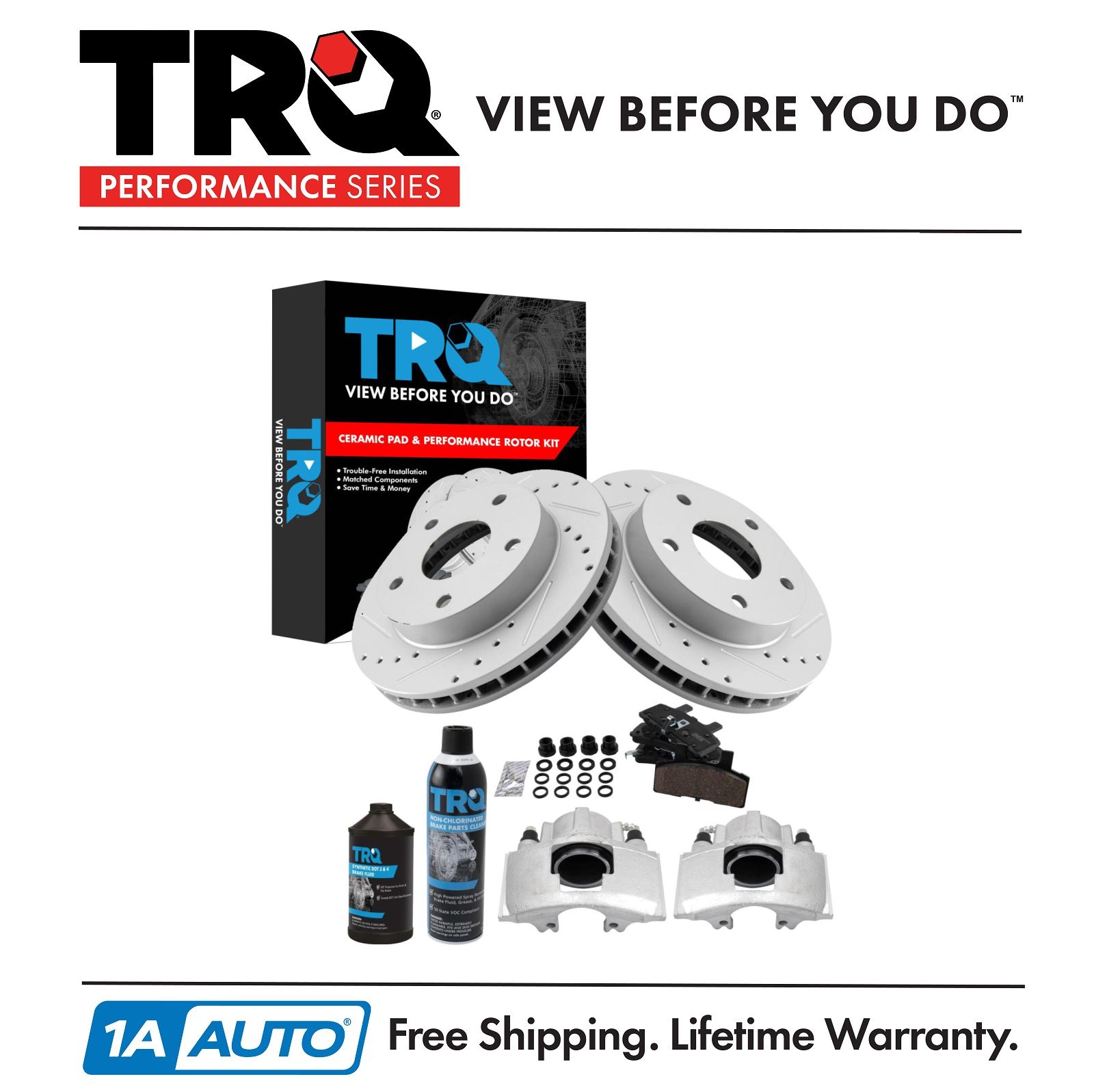 <b>Dot 3 & 4 Ceramic Performance Brake Pad & Rotor Kit</b>