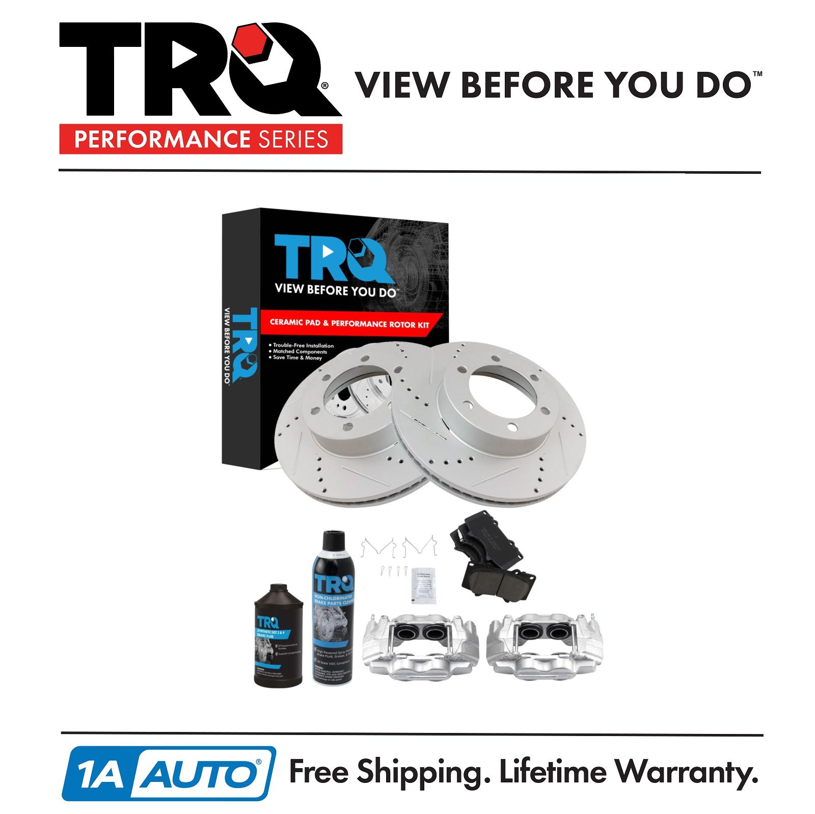 <b>Dot 3 & 4 Ceramic Performance Brake Pad & Rotor Kit</b>