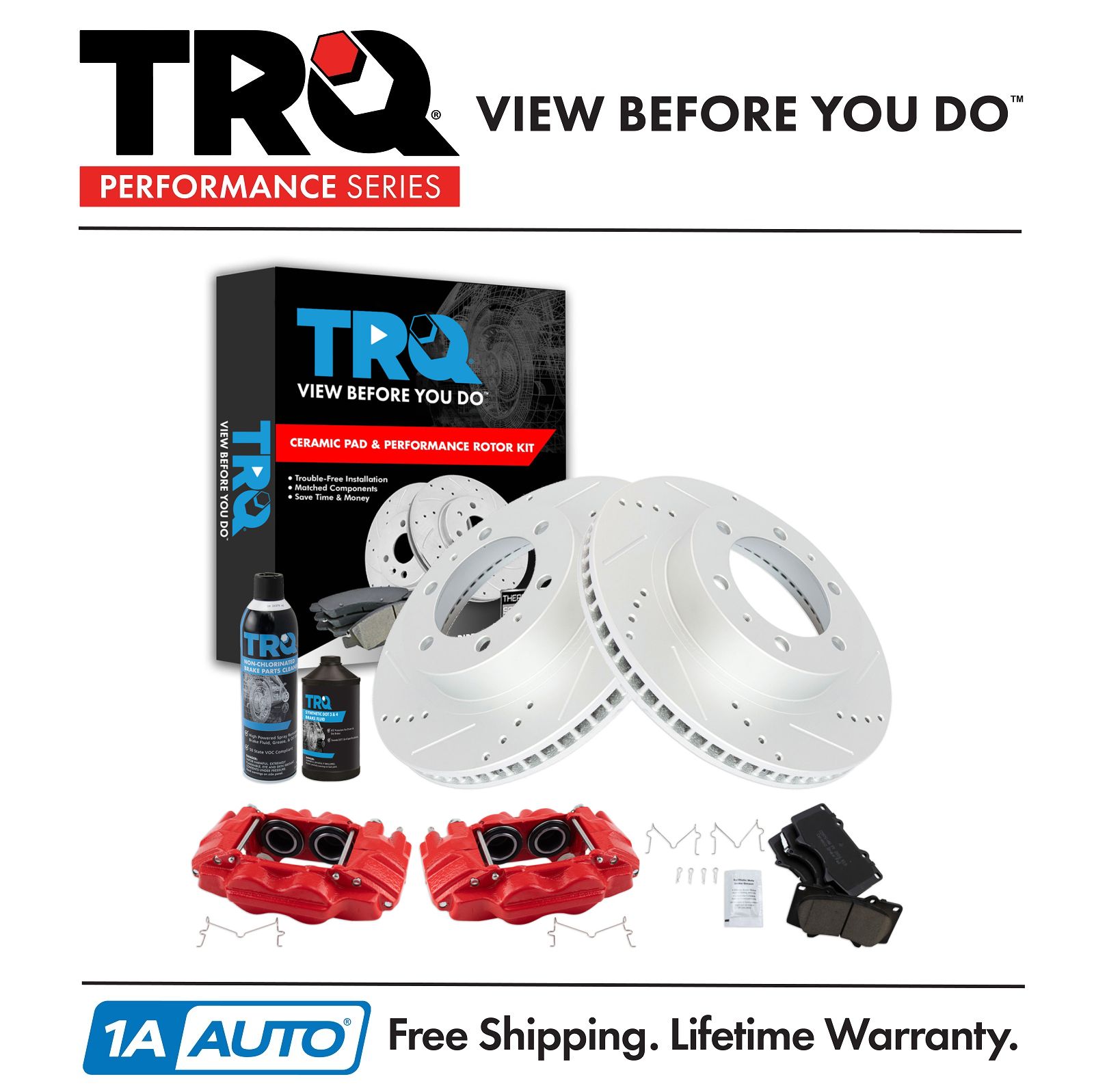 <b>Dot 3 & 4 Ceramic Performance Brake Pad & Rotor Kit</b>