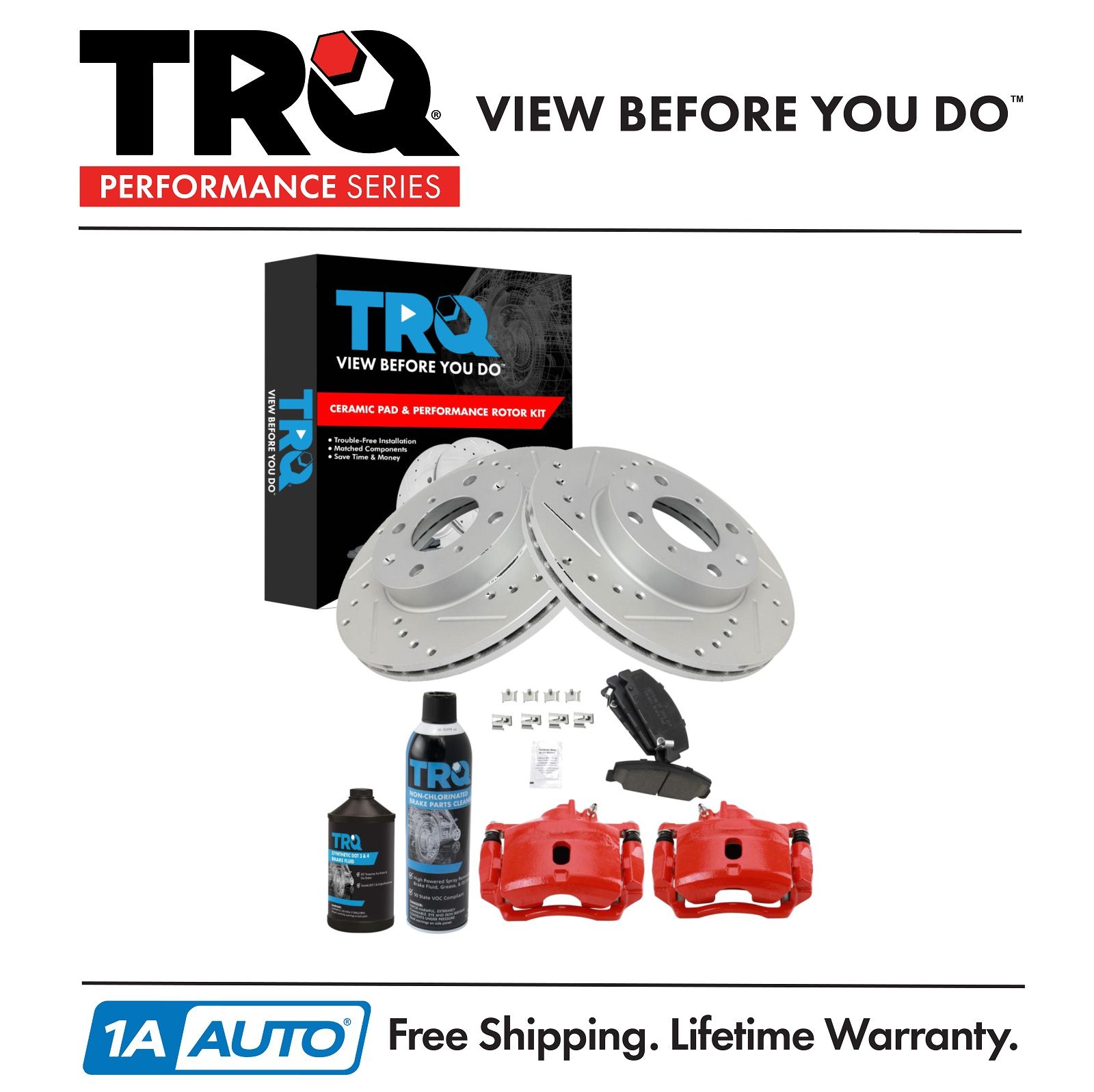 <b>Dot 3 & 4 Ceramic Performance Brake Pad & Rotor Kit</b>