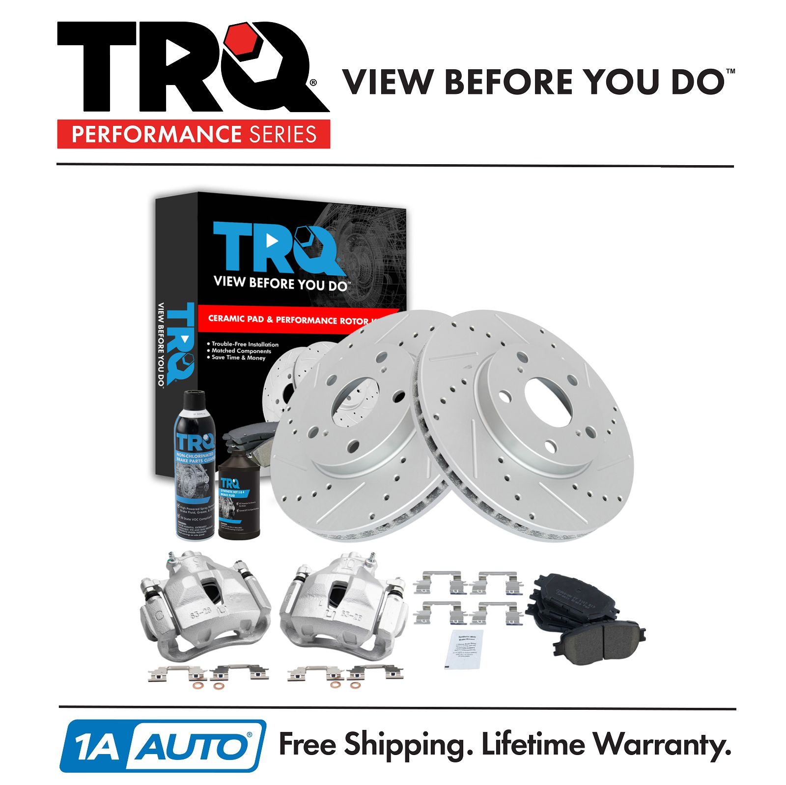 <b>Dot 3 & 4 Ceramic Performance Brake Pad & Rotor Kit</b>