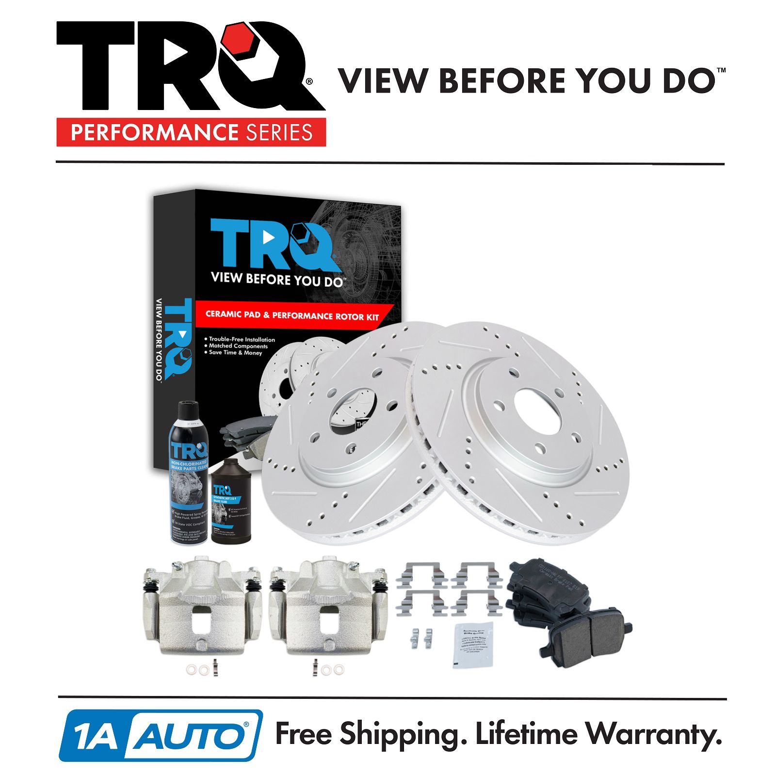 <b>Dot 3 & 4 Ceramic Brake Pad & Rotor Kit</b>