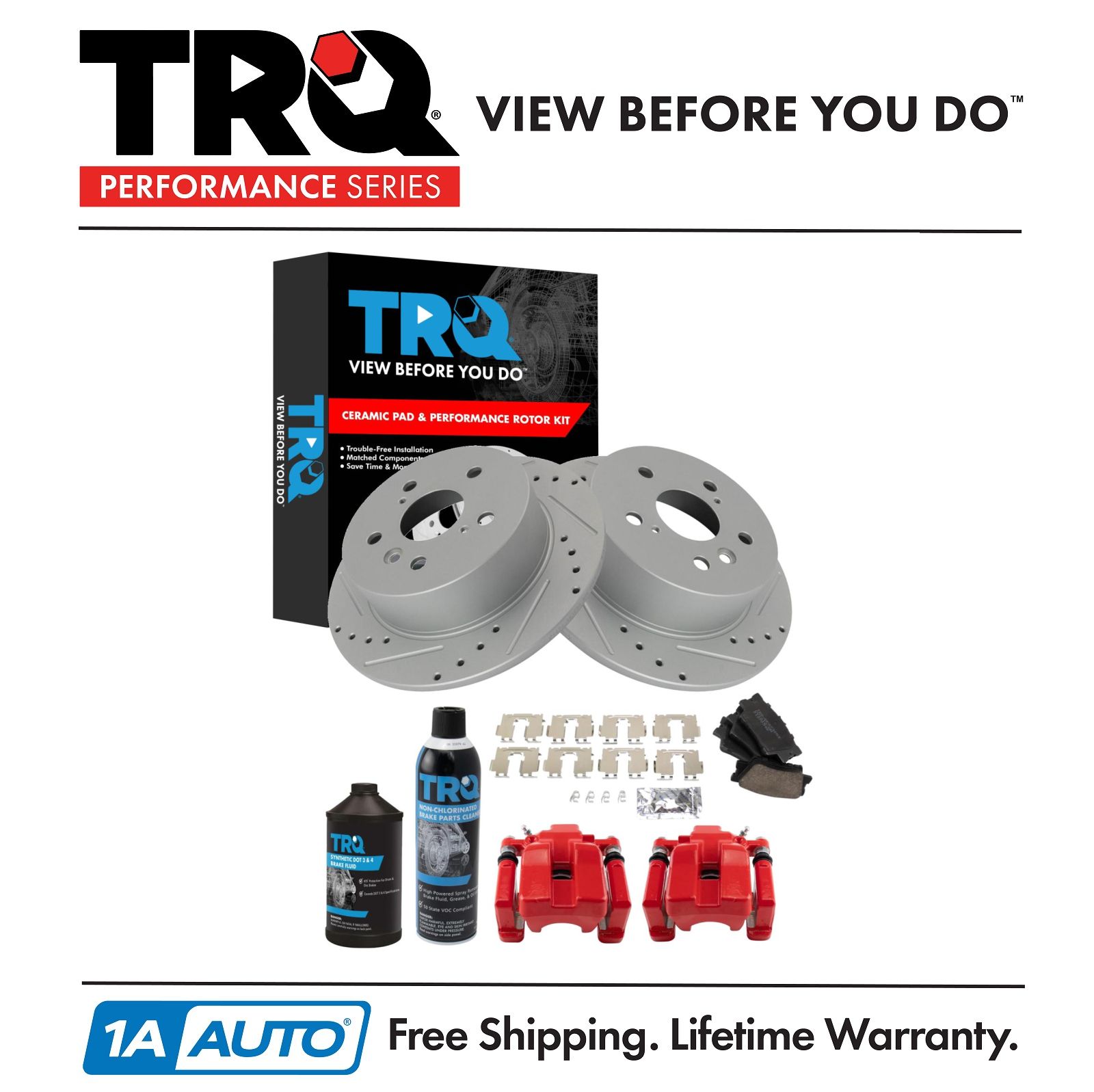 <b>Dot 3 & 4 Ceramic Performance Brake Pad & Rotor Kit</b>