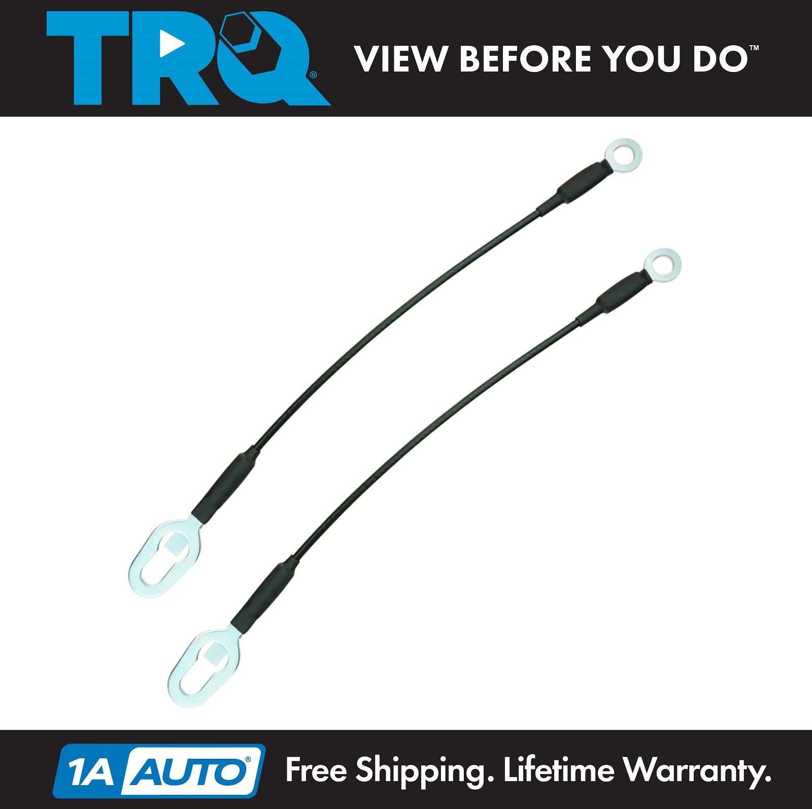 TRQ Tailgate Tail Gate Cables Pair Set of 2 NEW for Dodge Ram Pickup