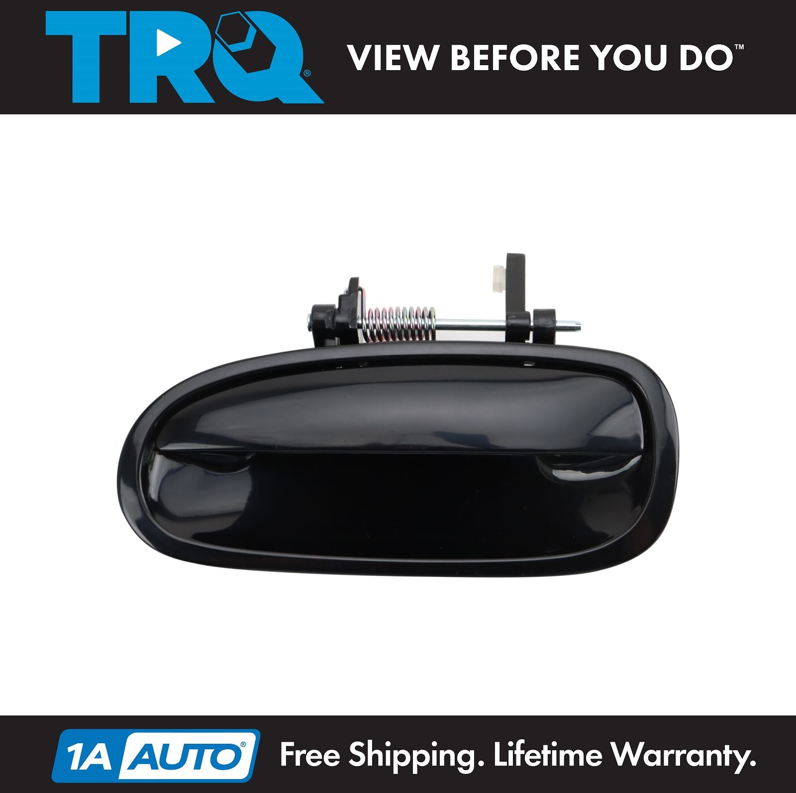 Outside Door Handle Smooth Black Rear Left Driver Exterior