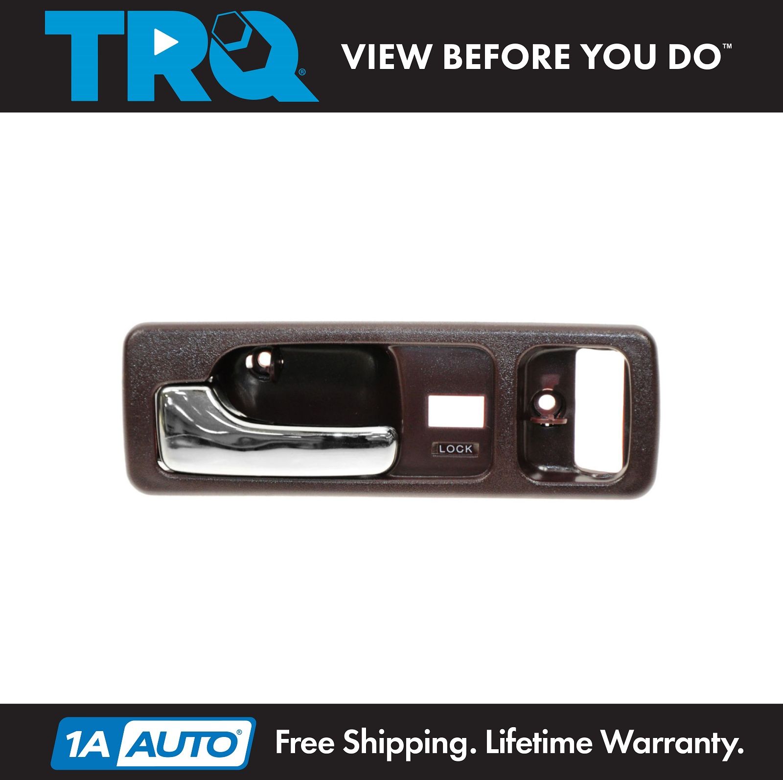 Chrome//Brown Rear Left LH Driver Interior Inside Door Handles for 90-93 Accord