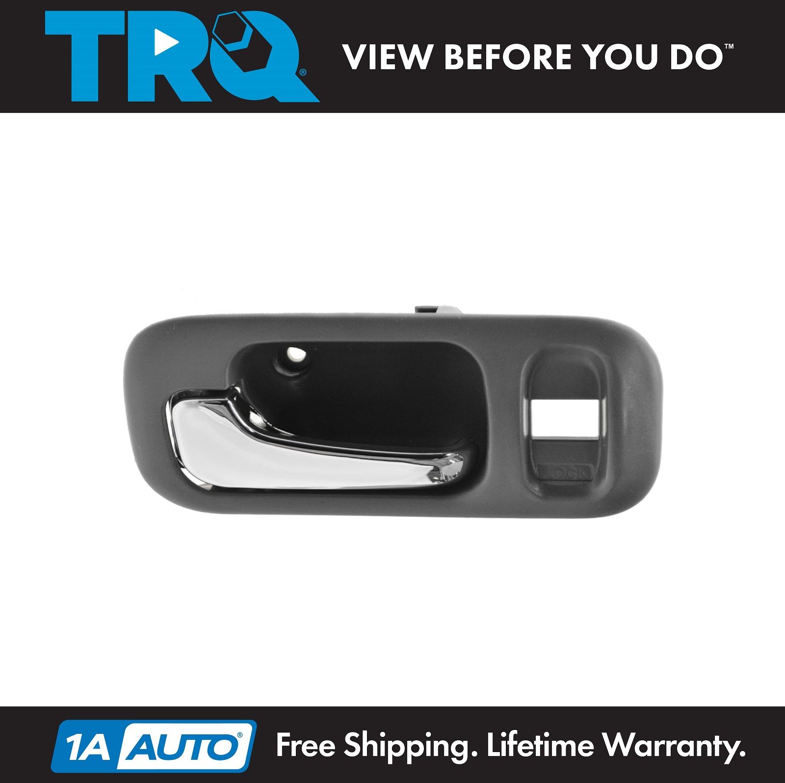 for Honda CRV Inside Inner Interior Door Handle Front Left Black Chrome Lever