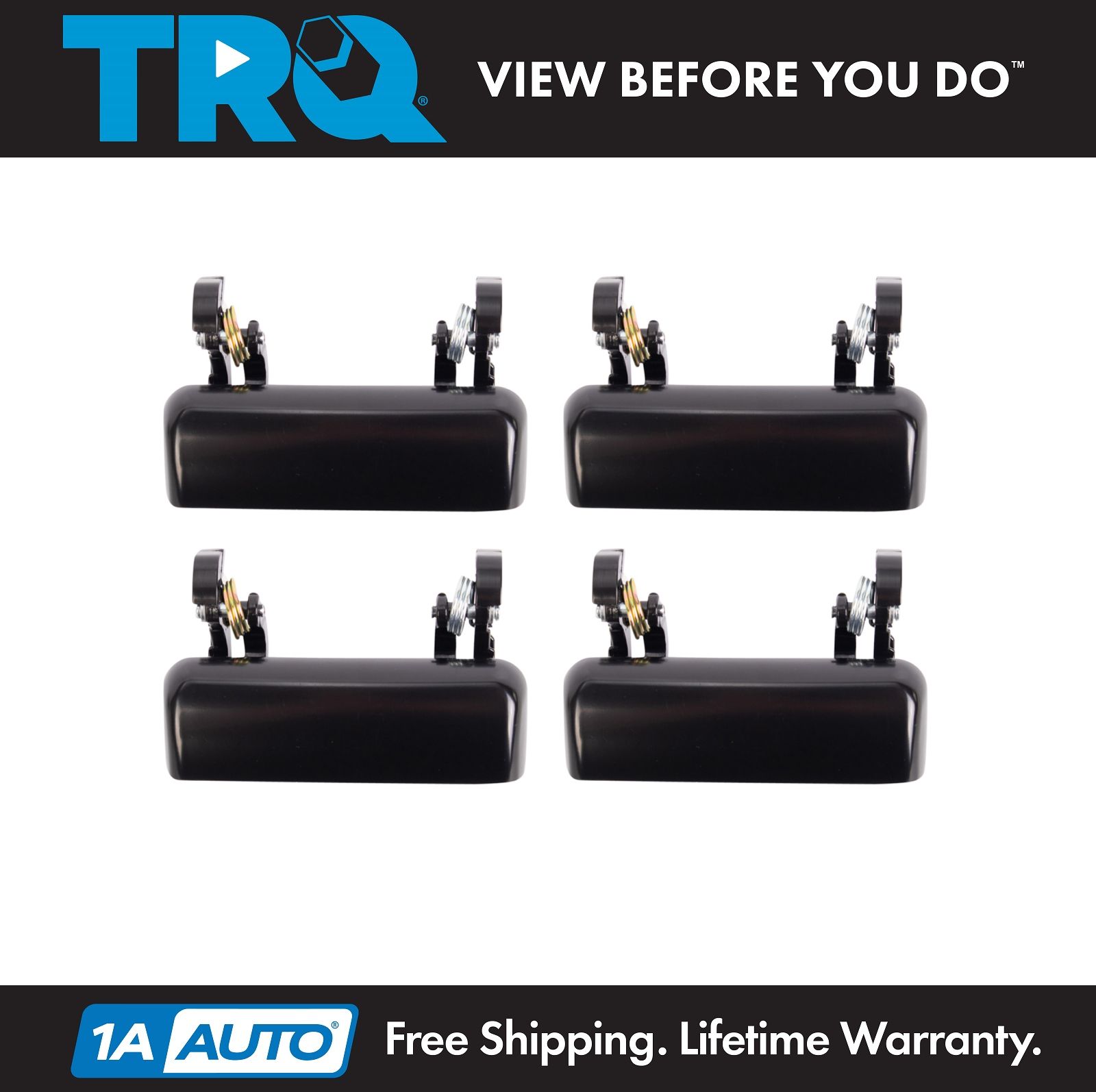 Black Outside Outer Exterior Door Handle Set of 4 Kit for 91-94 Ford Explorer