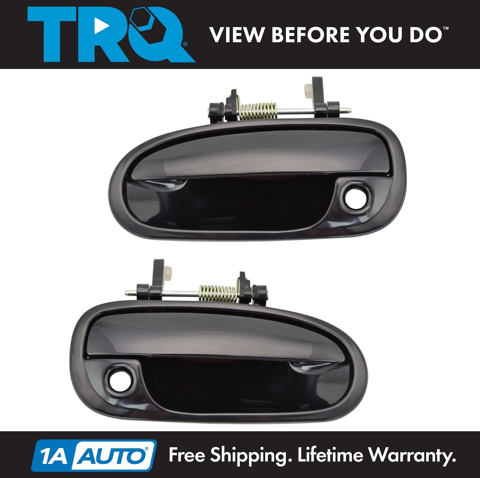 NEW Front Outside pair lh rh Door Handle Black Fits 88-94 Chevrolet GMC Truck