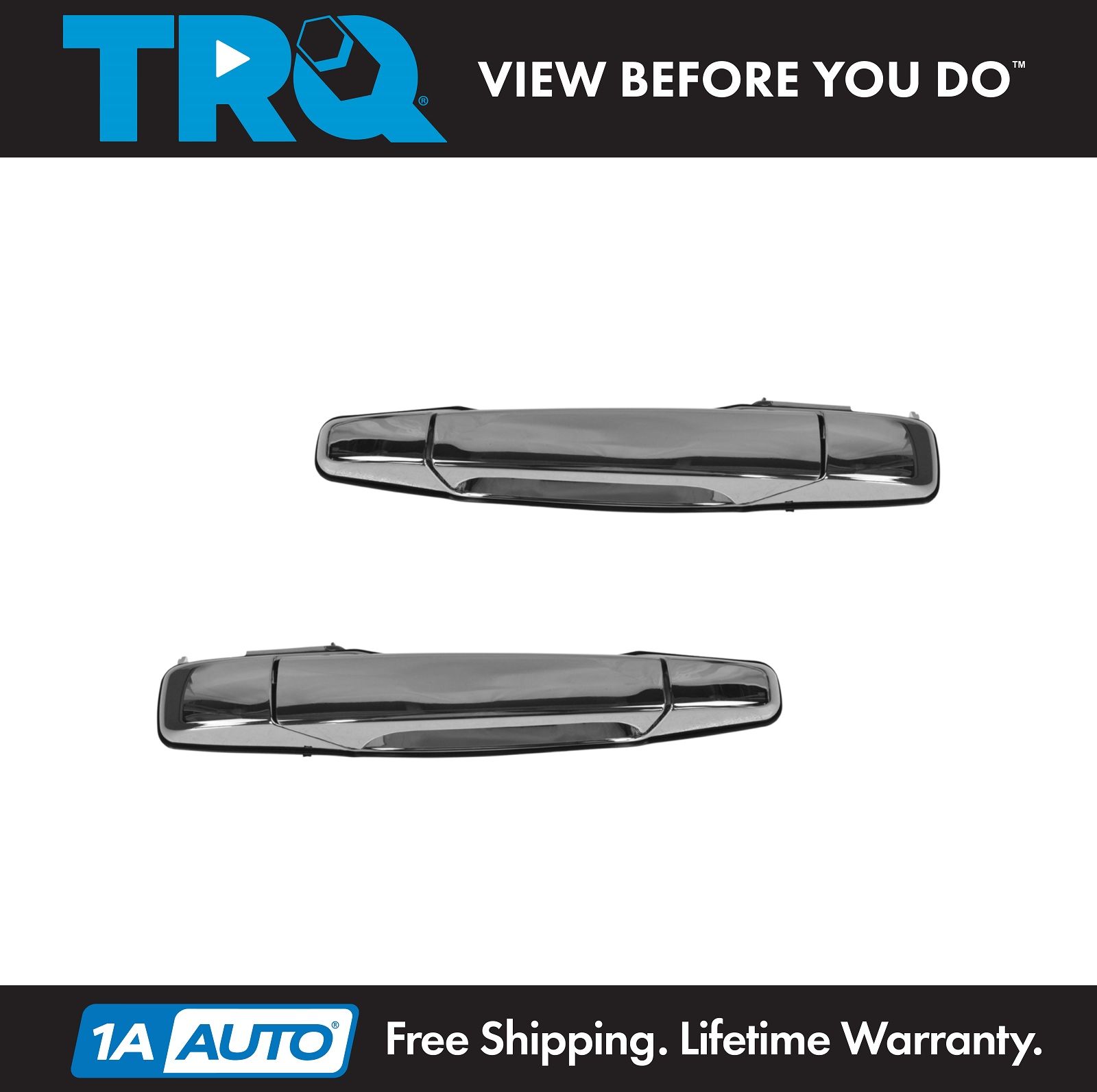 Details About Chrome Outer Outside Rear Exterior Door Handle Pair For Chevy Pickup Truck Suv