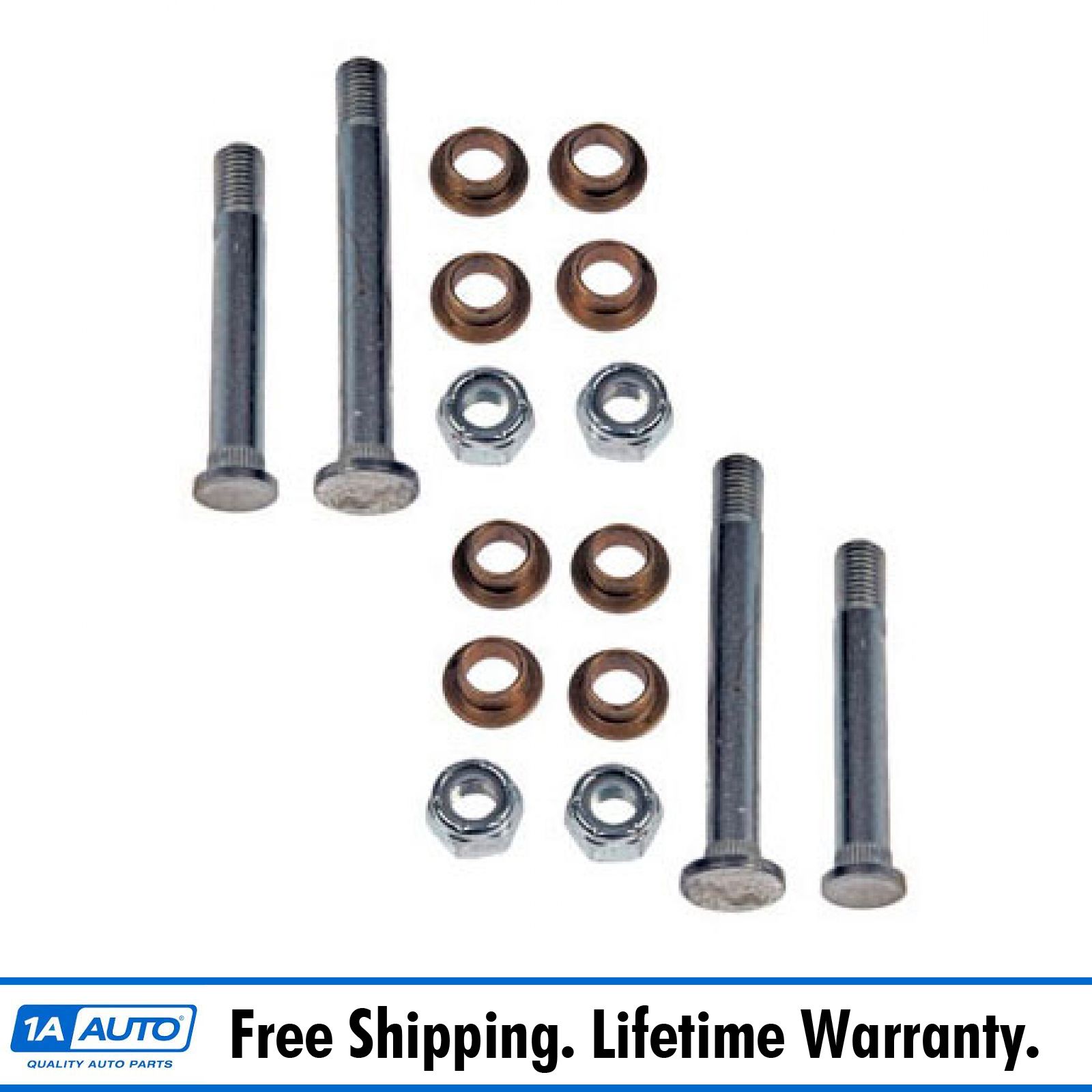 Front Upper Lower Door Hinge Pins Bushings Lock Nuts Kit Set for Accord