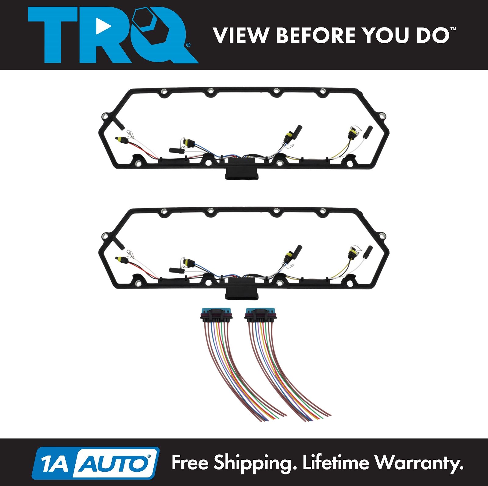 <b>2 Piece Valve Cover Gasket with Injector & Glow Plug Harness Set</b>