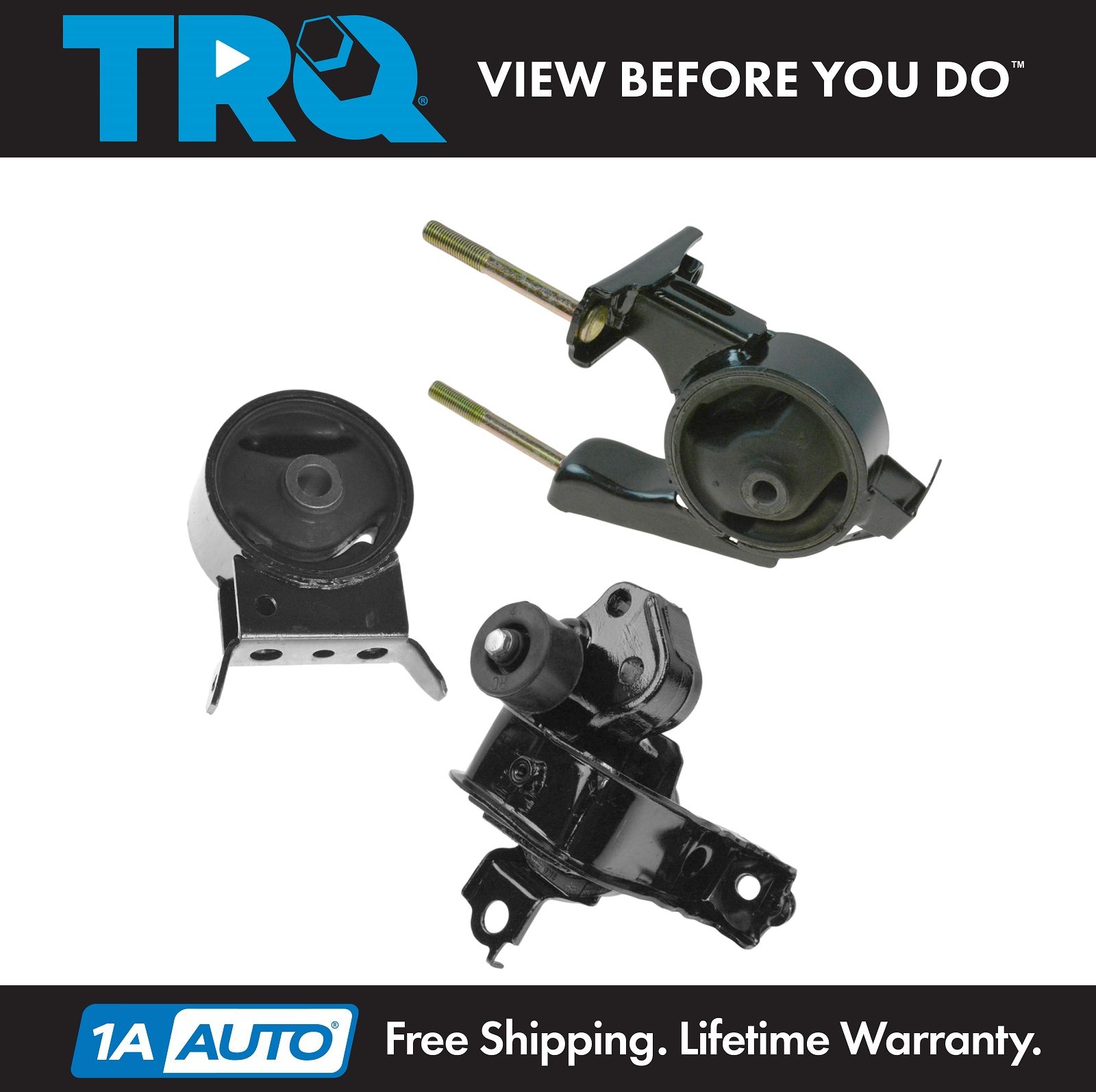 TRQ Engine Motor Transmission Mount Set of 3 for Toyota Scion Echo xA
