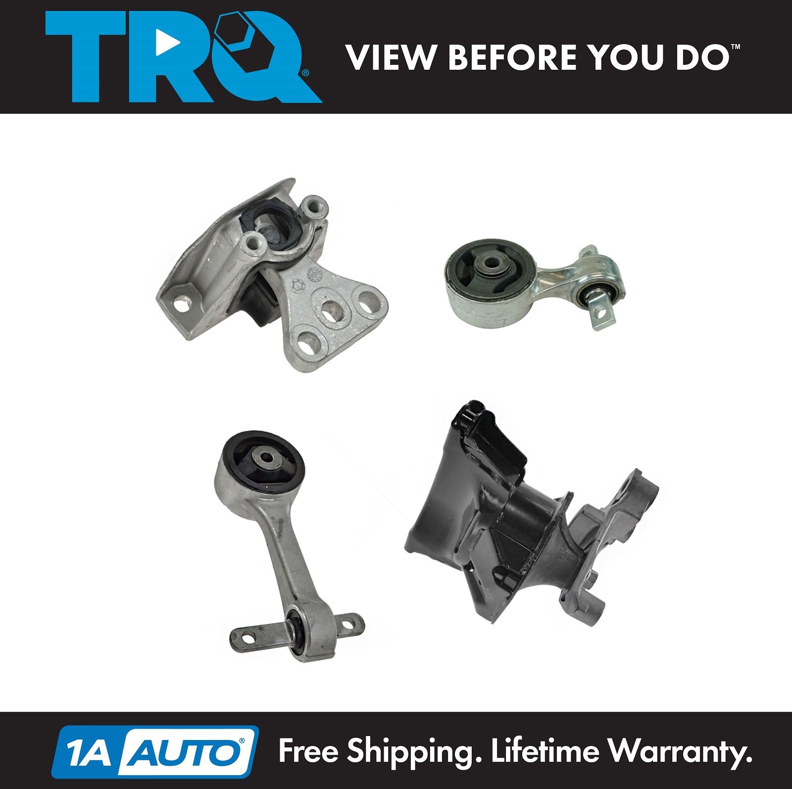 4 Piece Engine & Transmission Motor Mount Kit Set for Honda Civic 1.8L