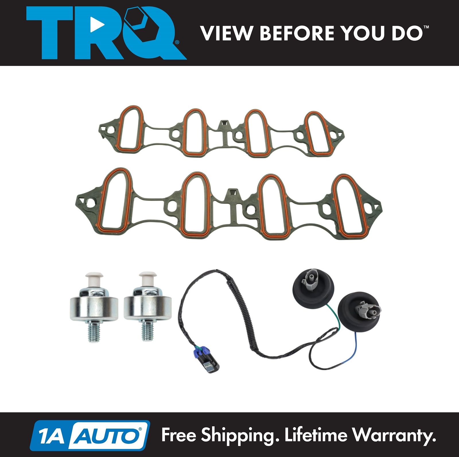 Knock Sensor Harness Intake Manifold Gasket Kit Set 4pc for Silverado