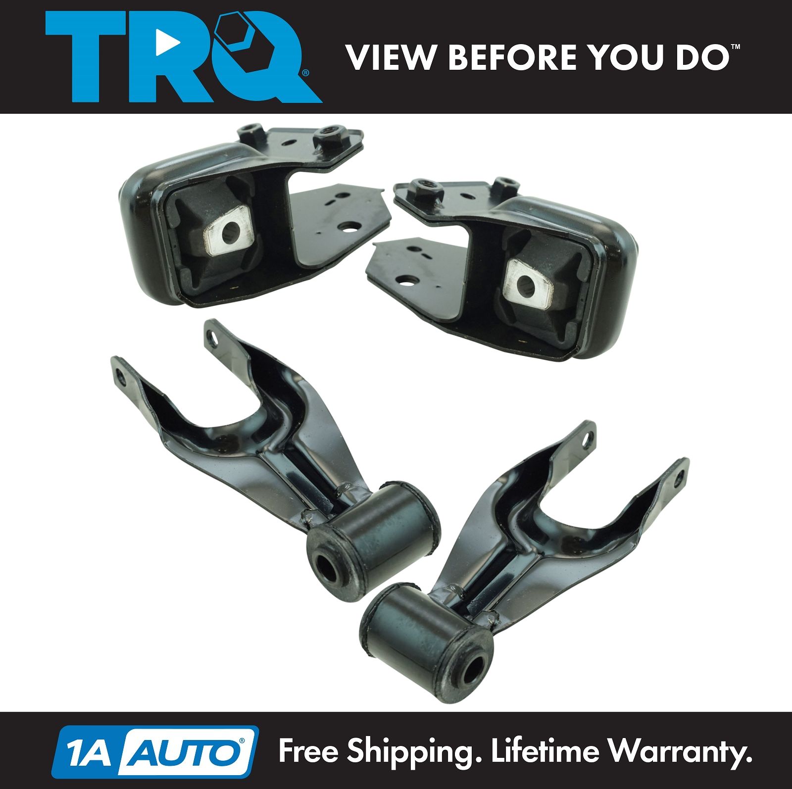 TRQ Front Engine Motor Torque Strut Mount w/ Bracket Set for Buick