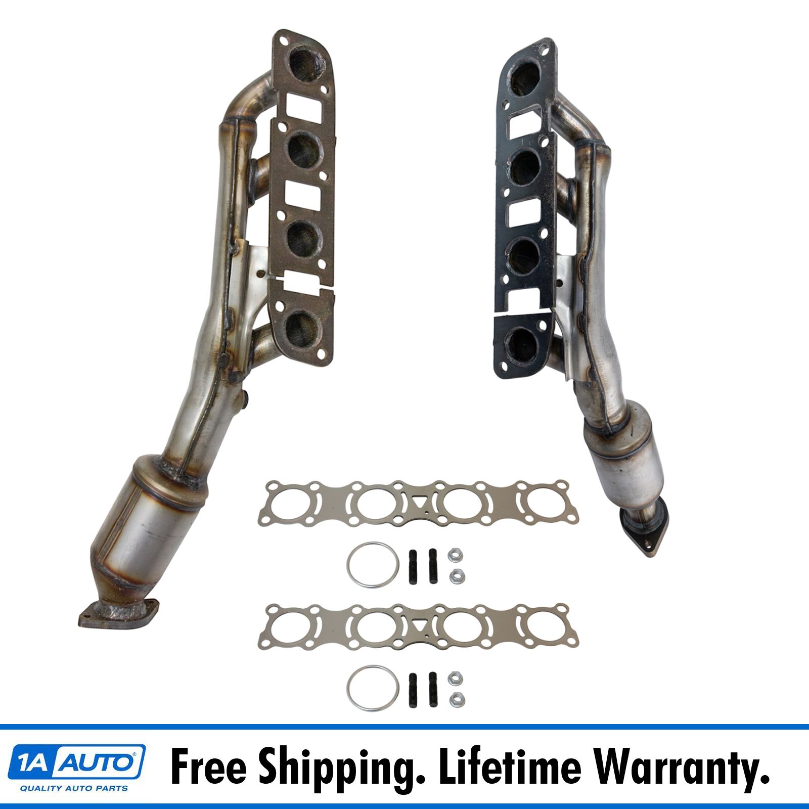 Exhaust Manifold Catalytic Converter Assembly w/ Gasket & Hardware Pair