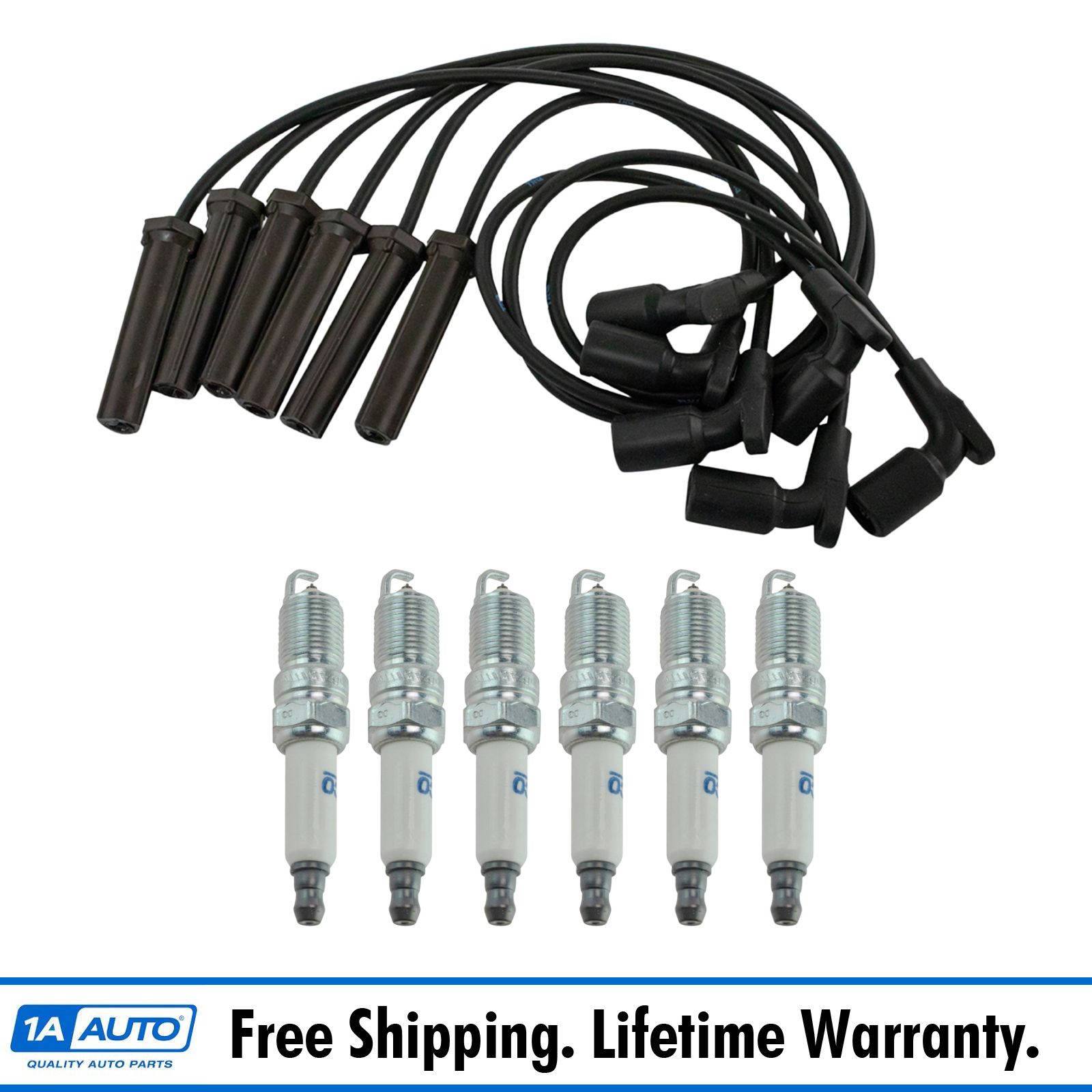 Engine Spark Plug & Wire Set Kit Direct Fit for Buick Chevy Pontiac