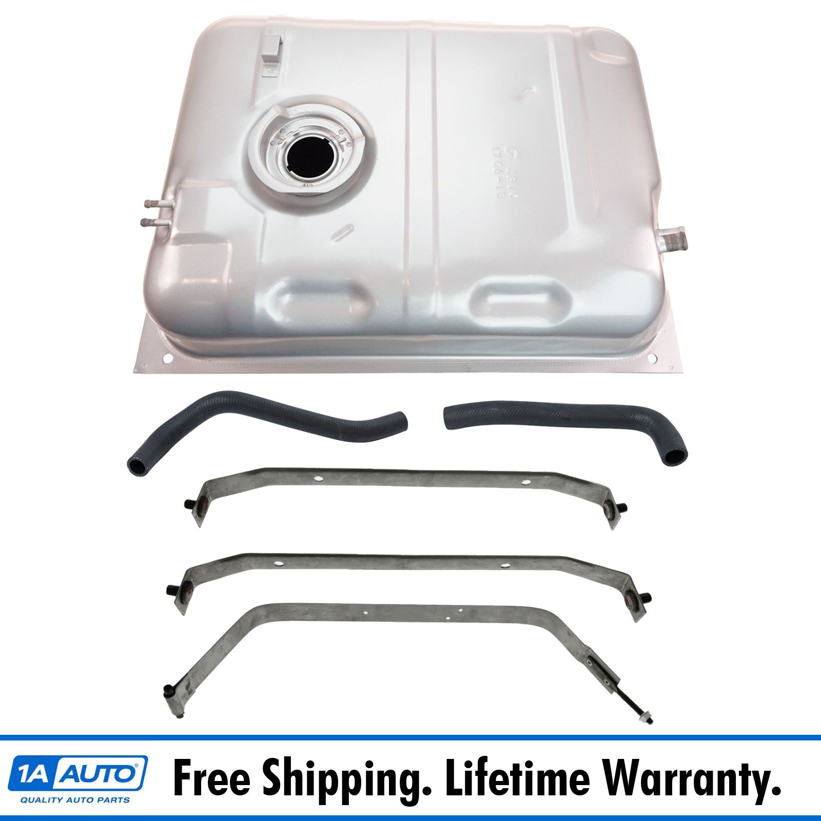 Fuel Tank with Filler Vent Hoses & Straps Kit 15 Gallon for Jeep CJ5