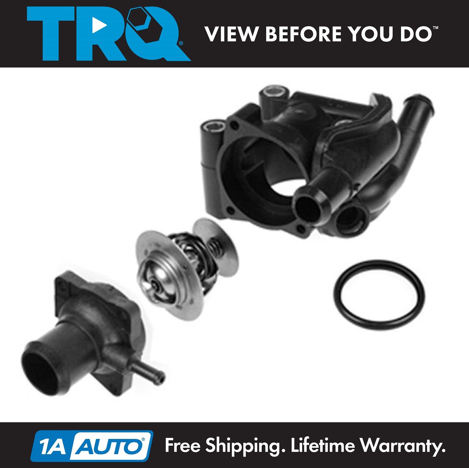NEW THERMOSTAT HOUSING WATER OUTLET COOLANT FOR 00-04 FORD MAZDA FOCUS 2.0L