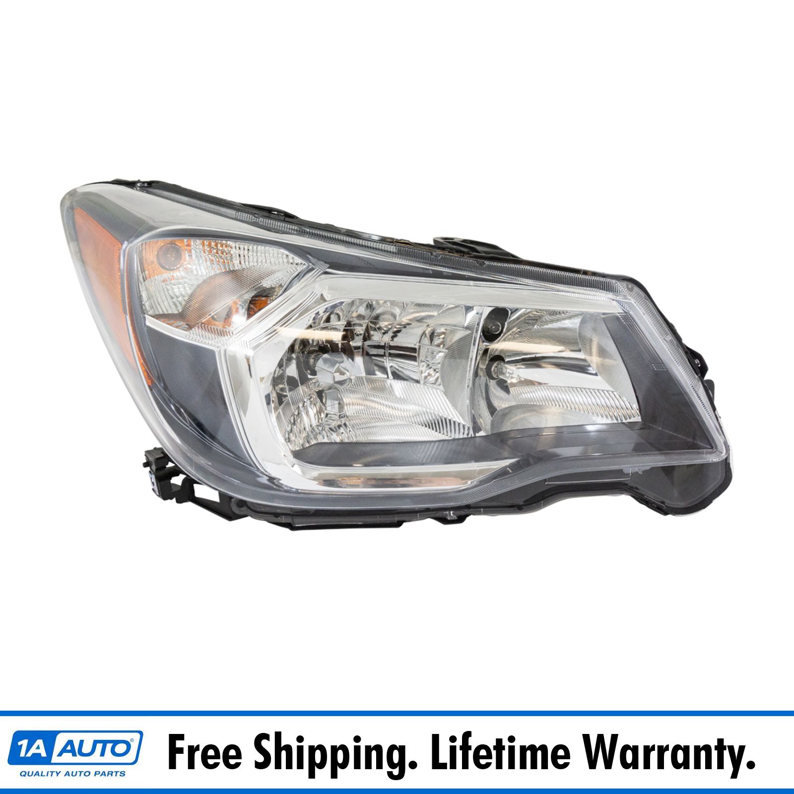 Halogen Headlight Headlamp Black Bezel LH RH Pair for 14-16 Subaru Forester 2.0L
