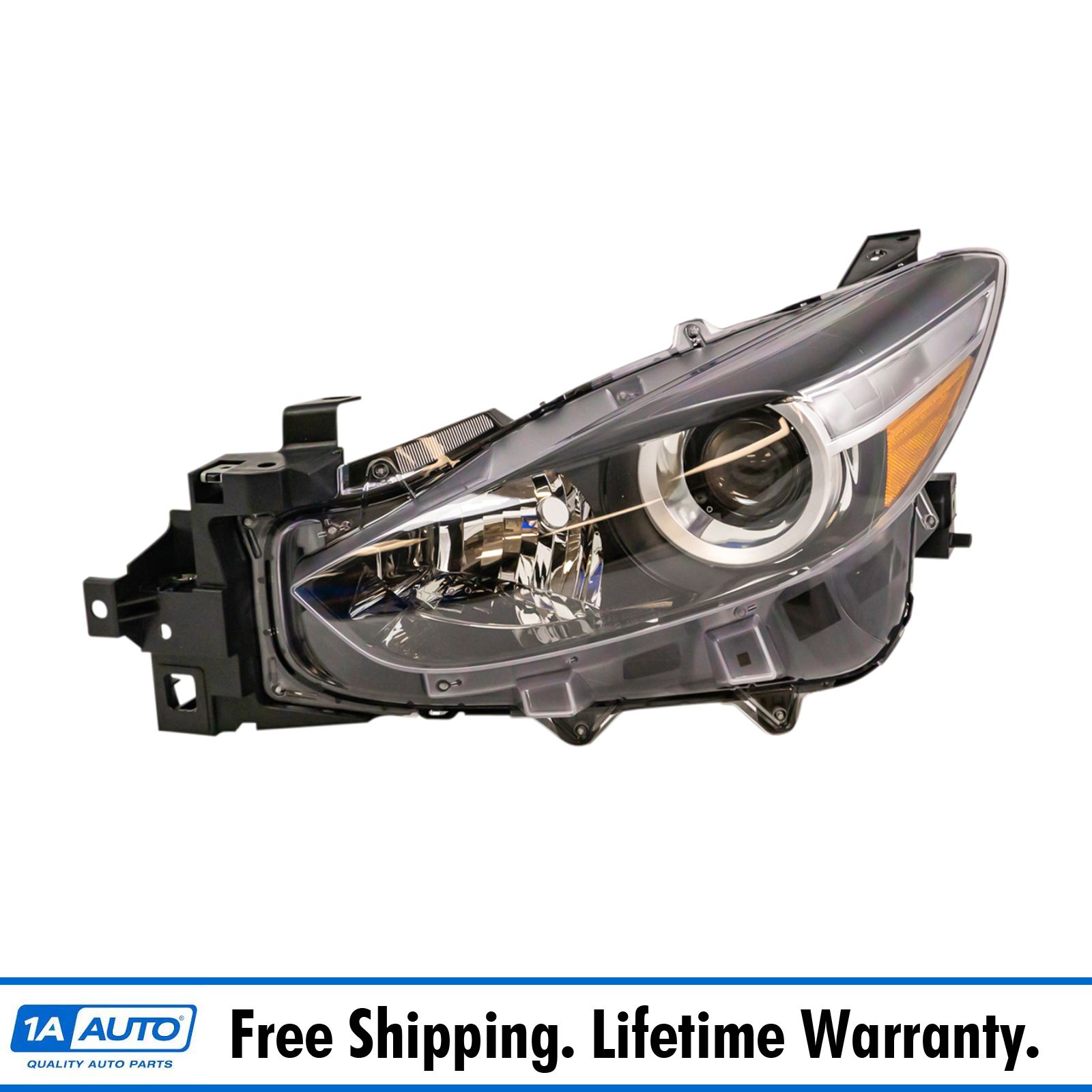 Fits 2017 2018 Mazda 3 Headlight Assembly w/Bulbs Passenger Side DOT