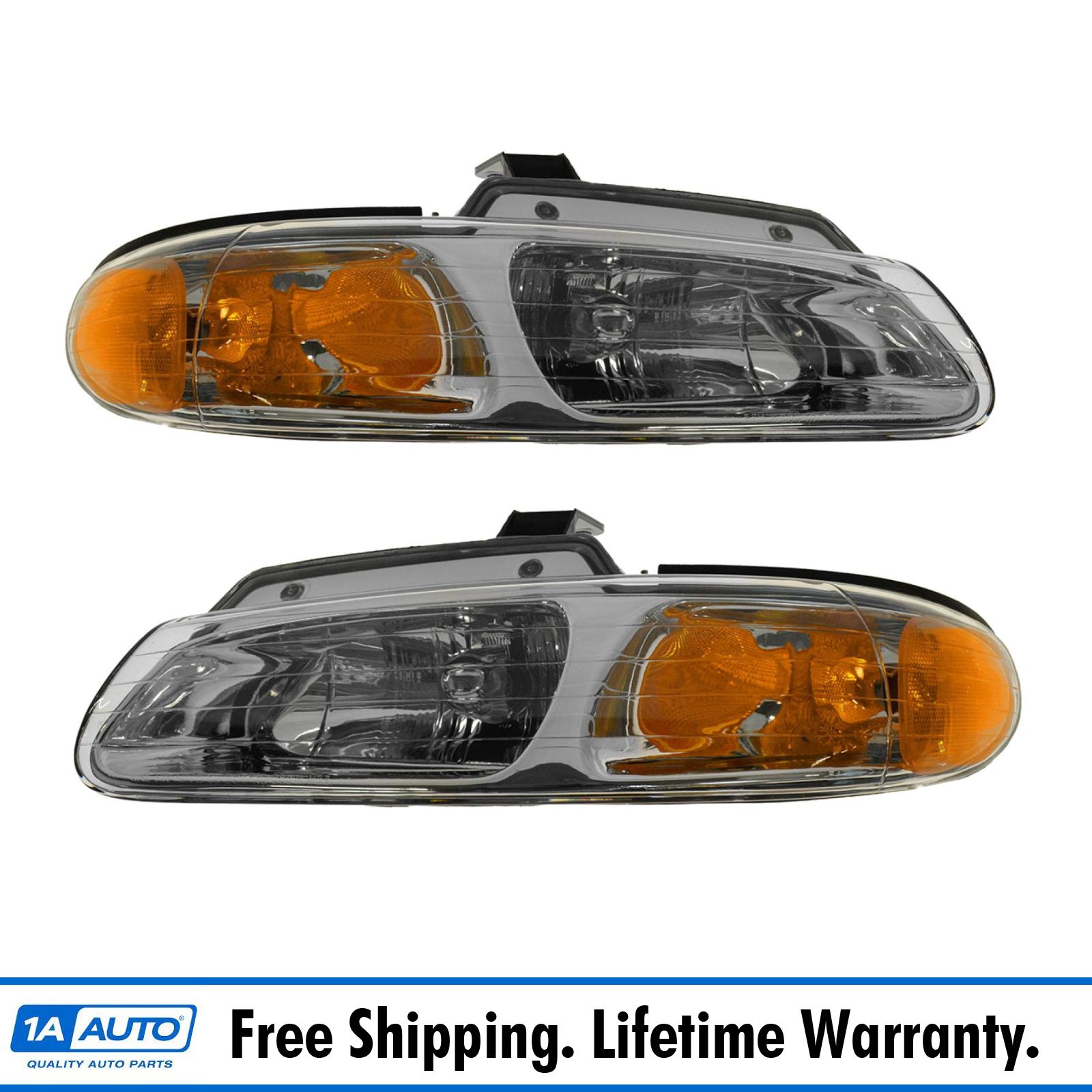 Headlights Headlamps Left /& Right Pair Set for 91-95 Dodge Grand Caravan Voyager