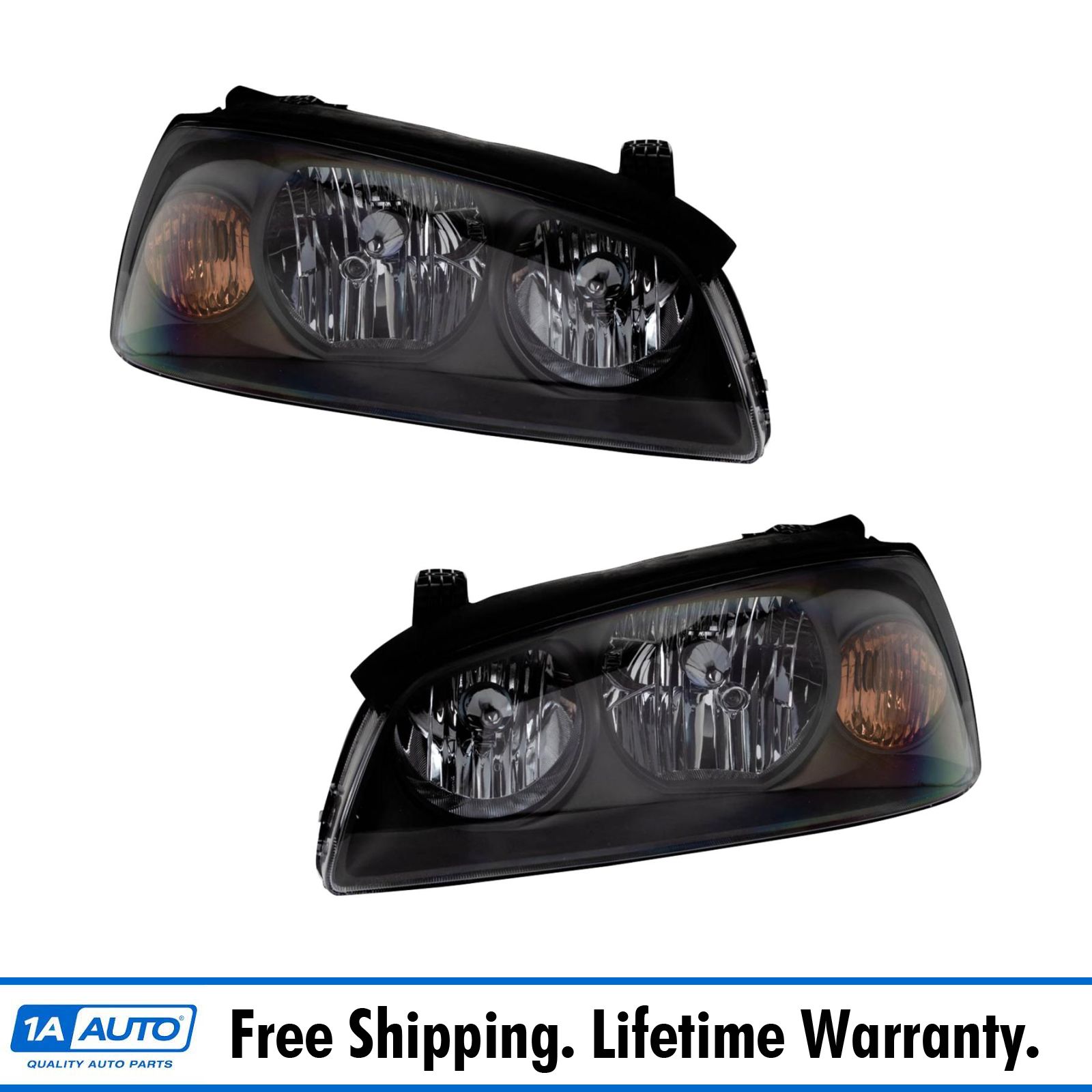 Headlights Headlamps Left Right Pair Set For 04 06 Hyundai Elantra Ebay