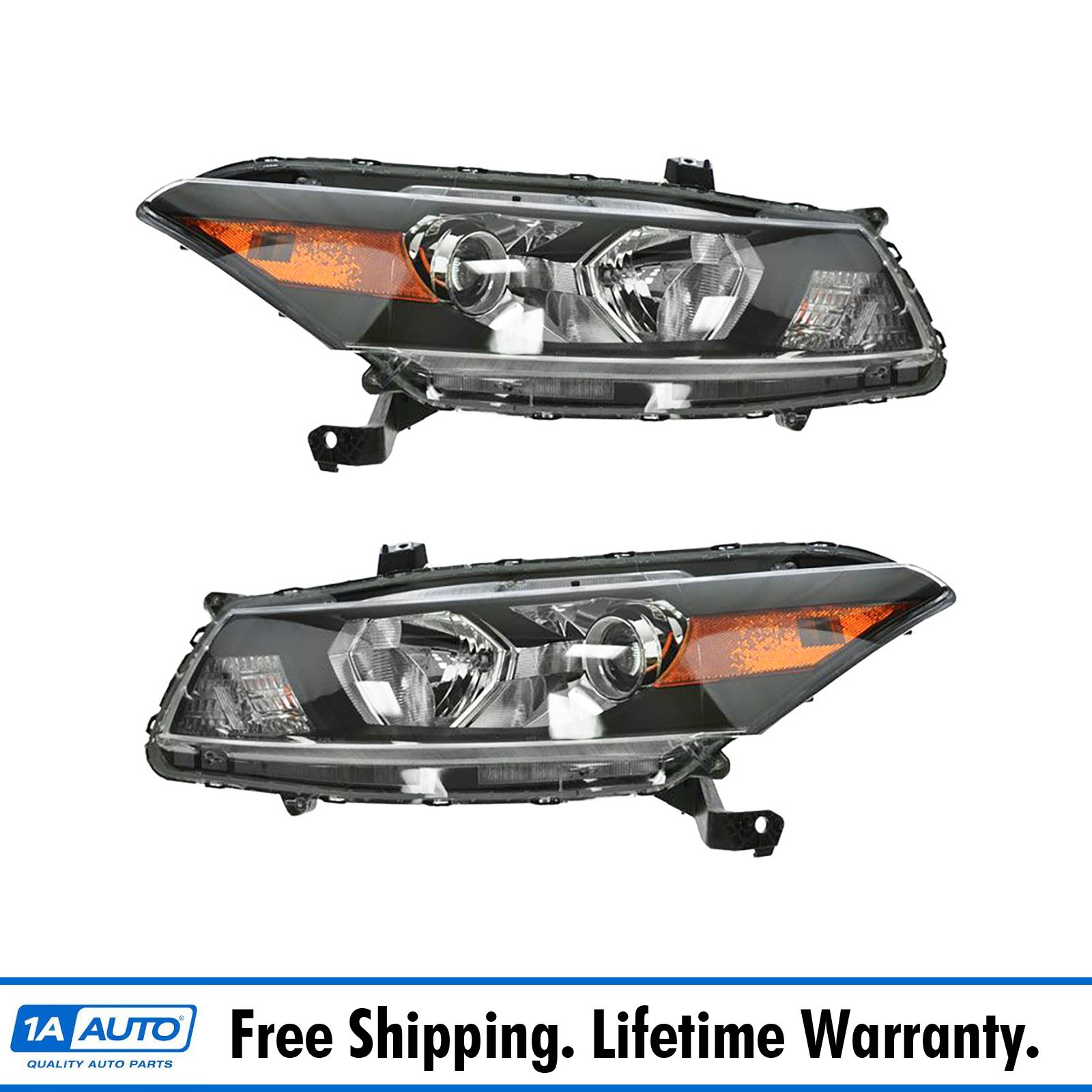 Front Headlights Headlamps Lights Lamps Pair Set For 08 10 Honda