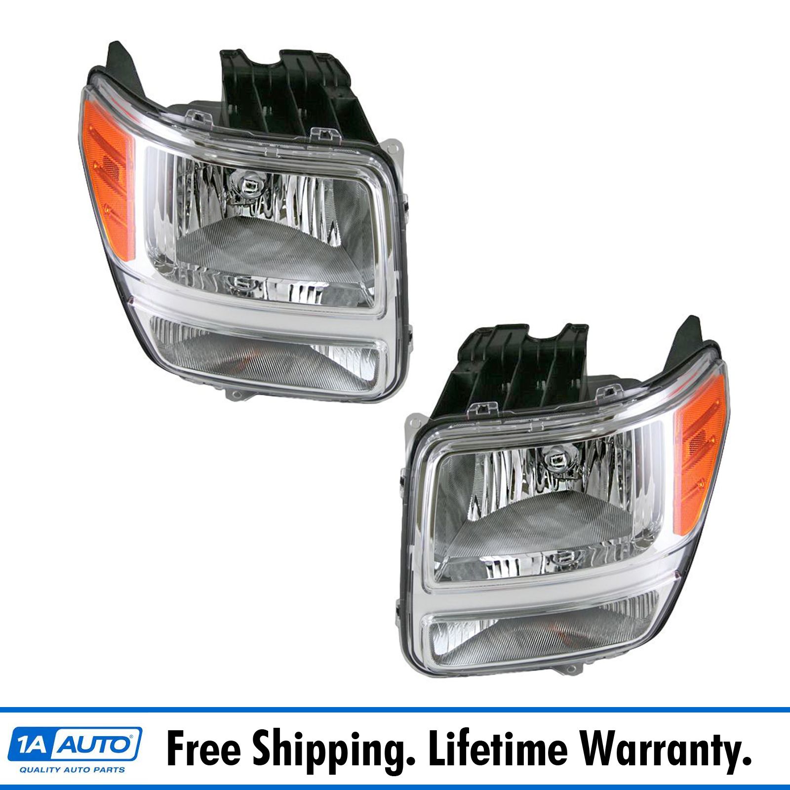 Headlights Headlamps Left & Right Pair Set for 0711 Dodge Nitro eBay