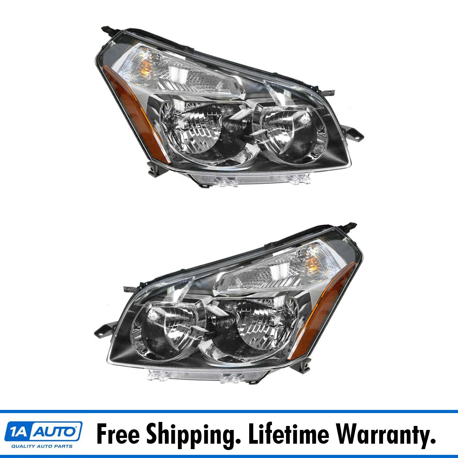 Headlights Headlamps Left & Right Lamp Pair Set for 09-10  