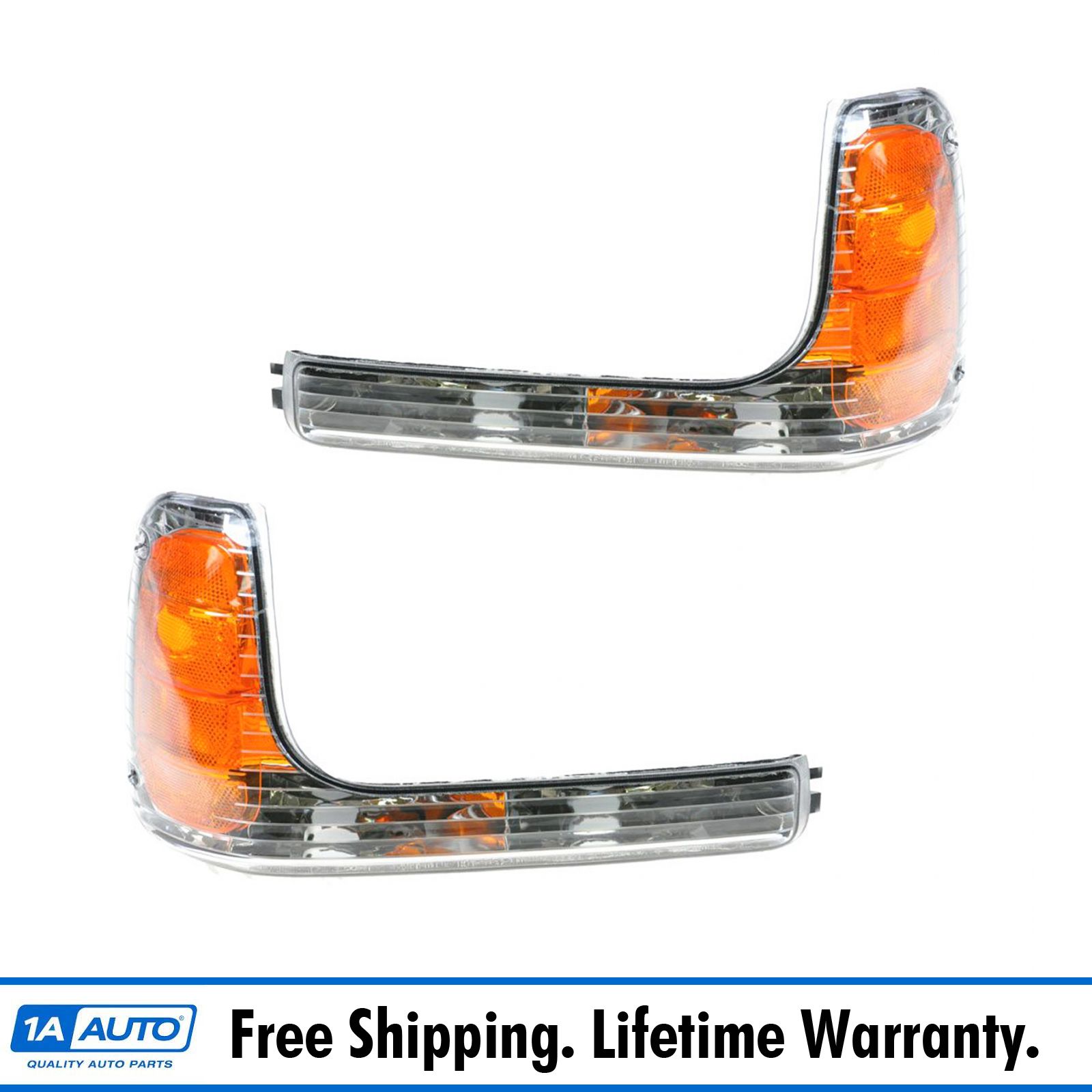 Upper Corner Parking Turn Signal Light Lamp Left & Right Pair Set for