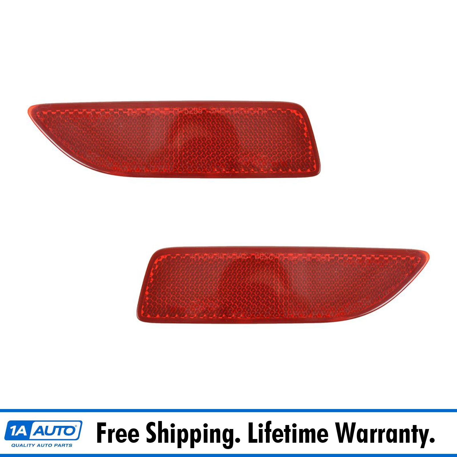 1 Pair Rear Bumper Left Right Lamp Reflector Red Fit For Toyota Corolla 11 12 13