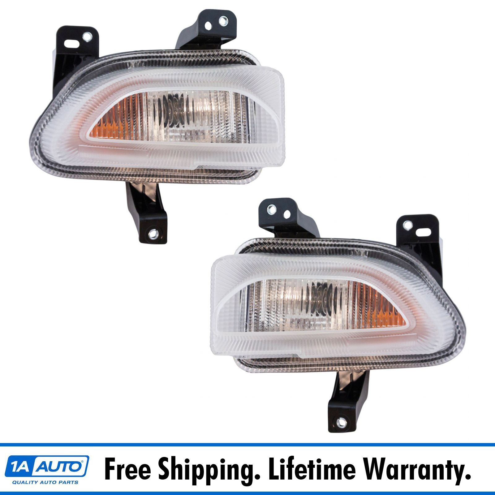 Fits 2015 2016 2017 2018 JEEP RENEGADE Front Signal/Corner Light Pair Driver and Passenger Side W/Bulbs DOT Certified Replaces CH2530105 CH2531105 CarLights360 
