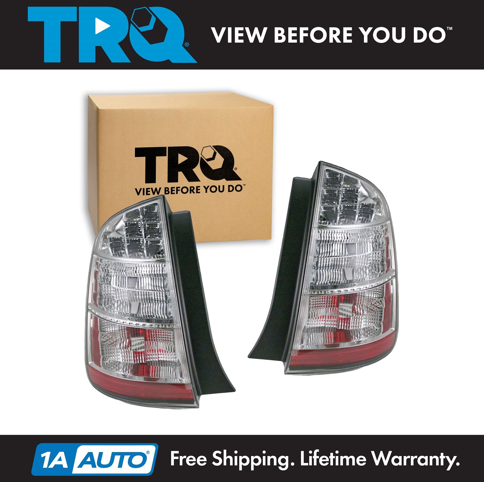 TRQ Rear Tail Lights Set Fits 2006-2009 Toyota Prius TO2818136
