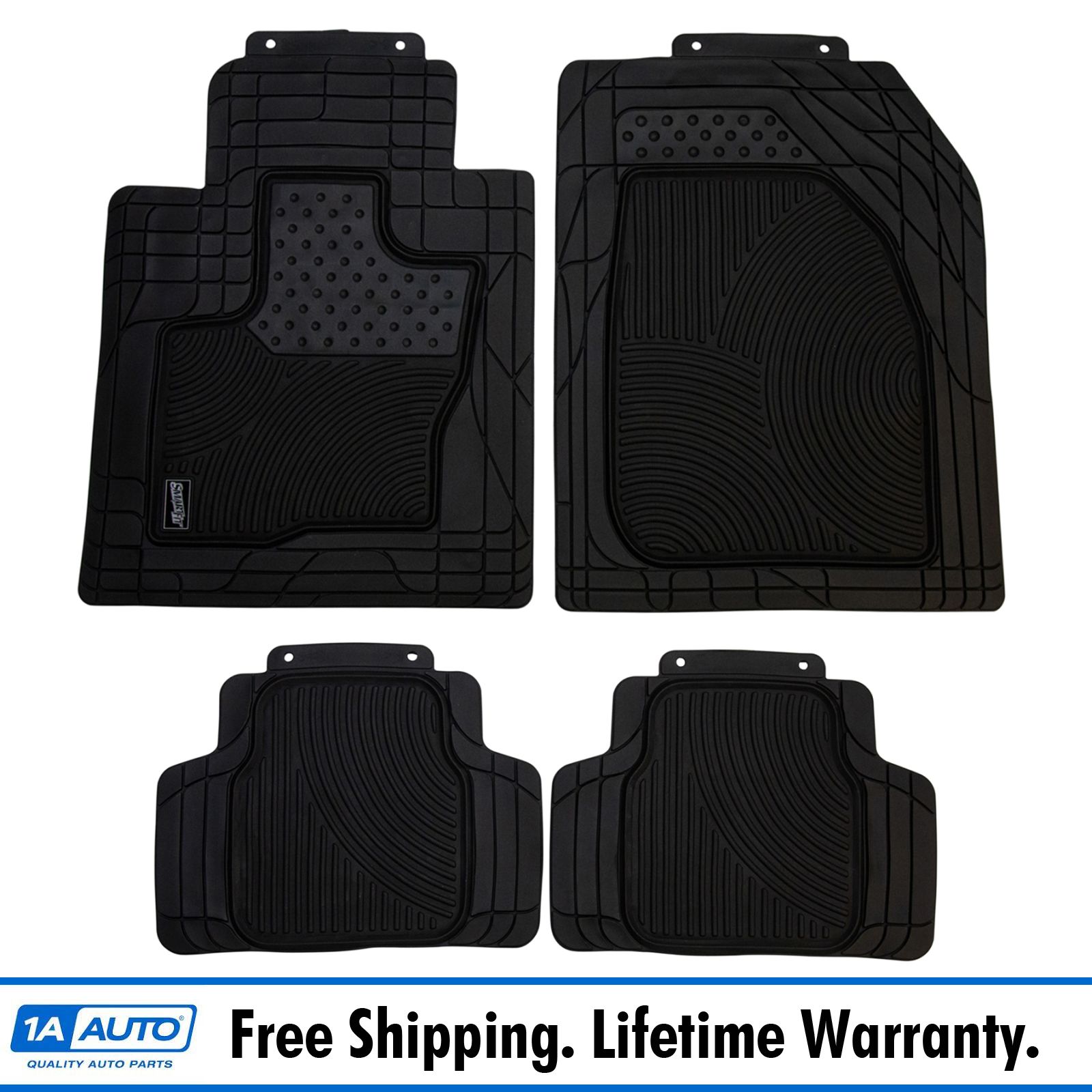 Armor All Custom Accessories Smart Fit Black Rubber Floor Mat Set