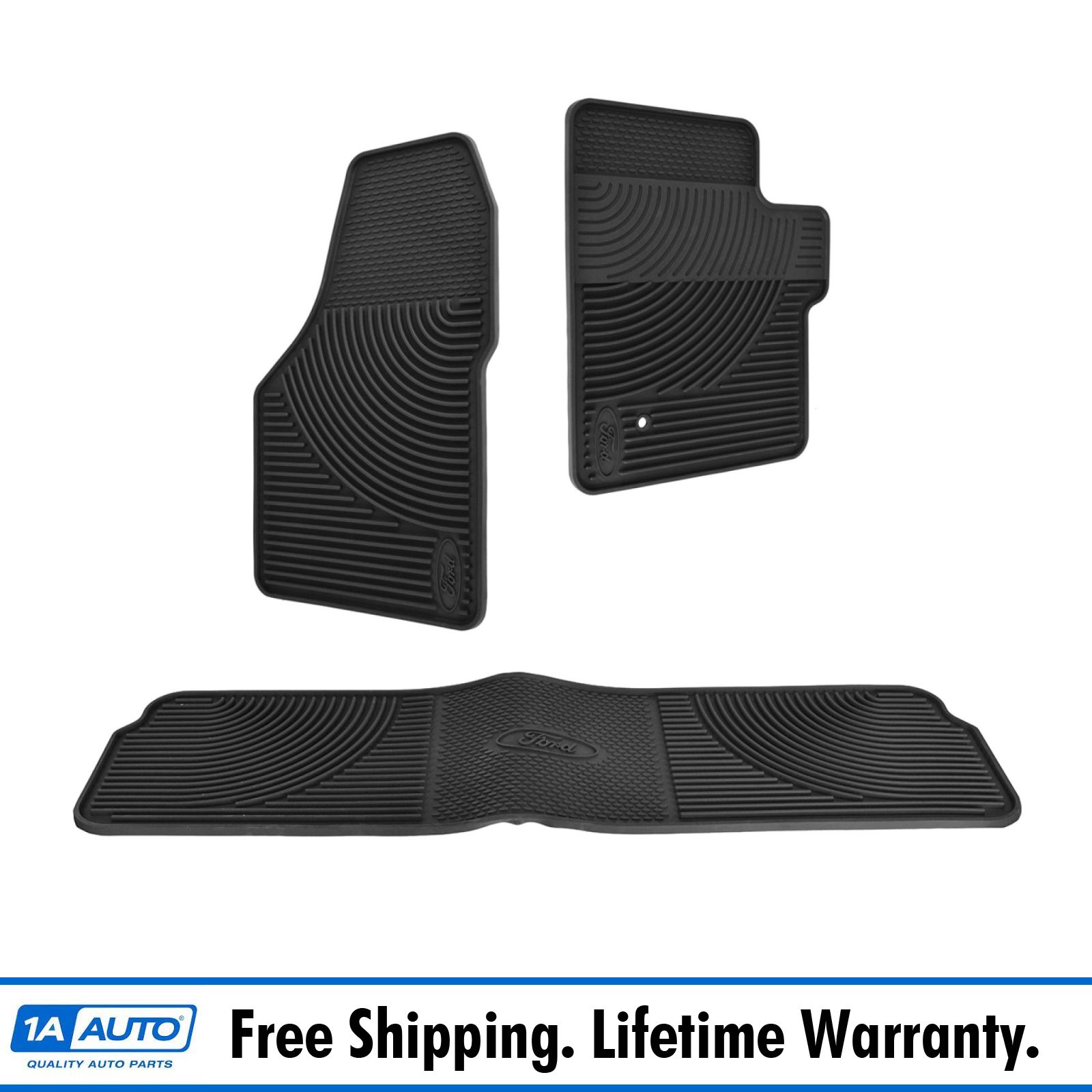 Details About Oem Floor Mat Black Rubber All Weather Set For 05 10 Ford F250 F350 Super Duty