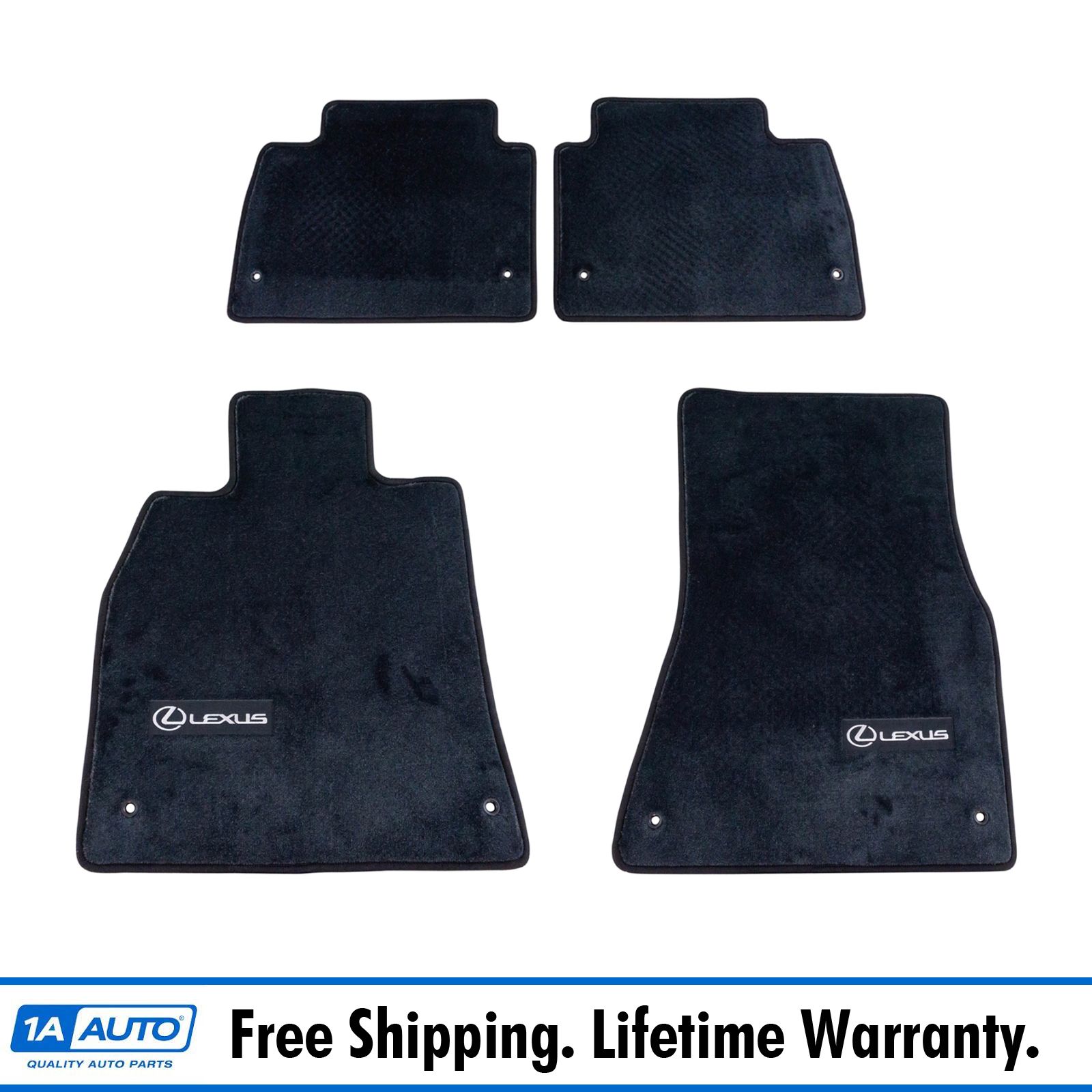 Oem Pt208 50001 02 Carpet Floor Mats Lexus Embroidered Black Set