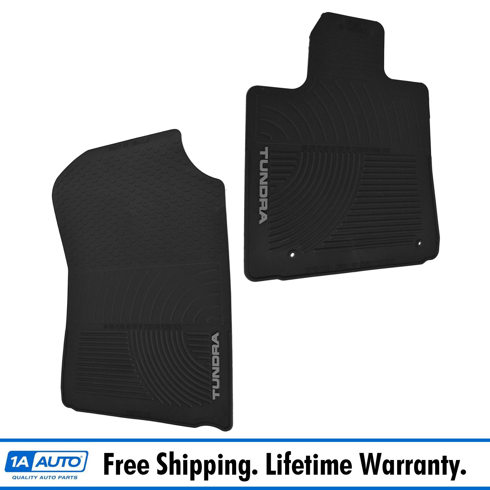 Oem Rubber Floor Mat Liner Black Kit Pair Set Of 2 For 07 12