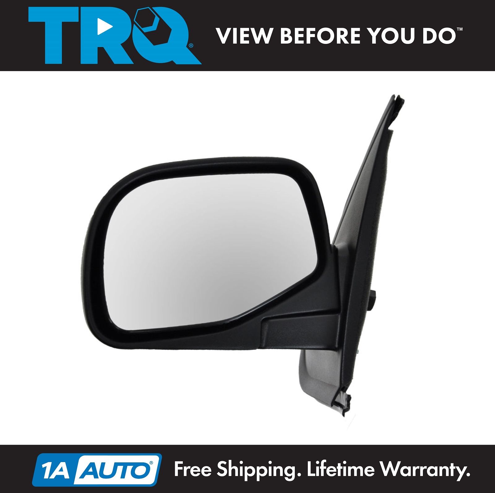 95 - 98 99 00 01 Ford Explorer Black Manual Mirror Left