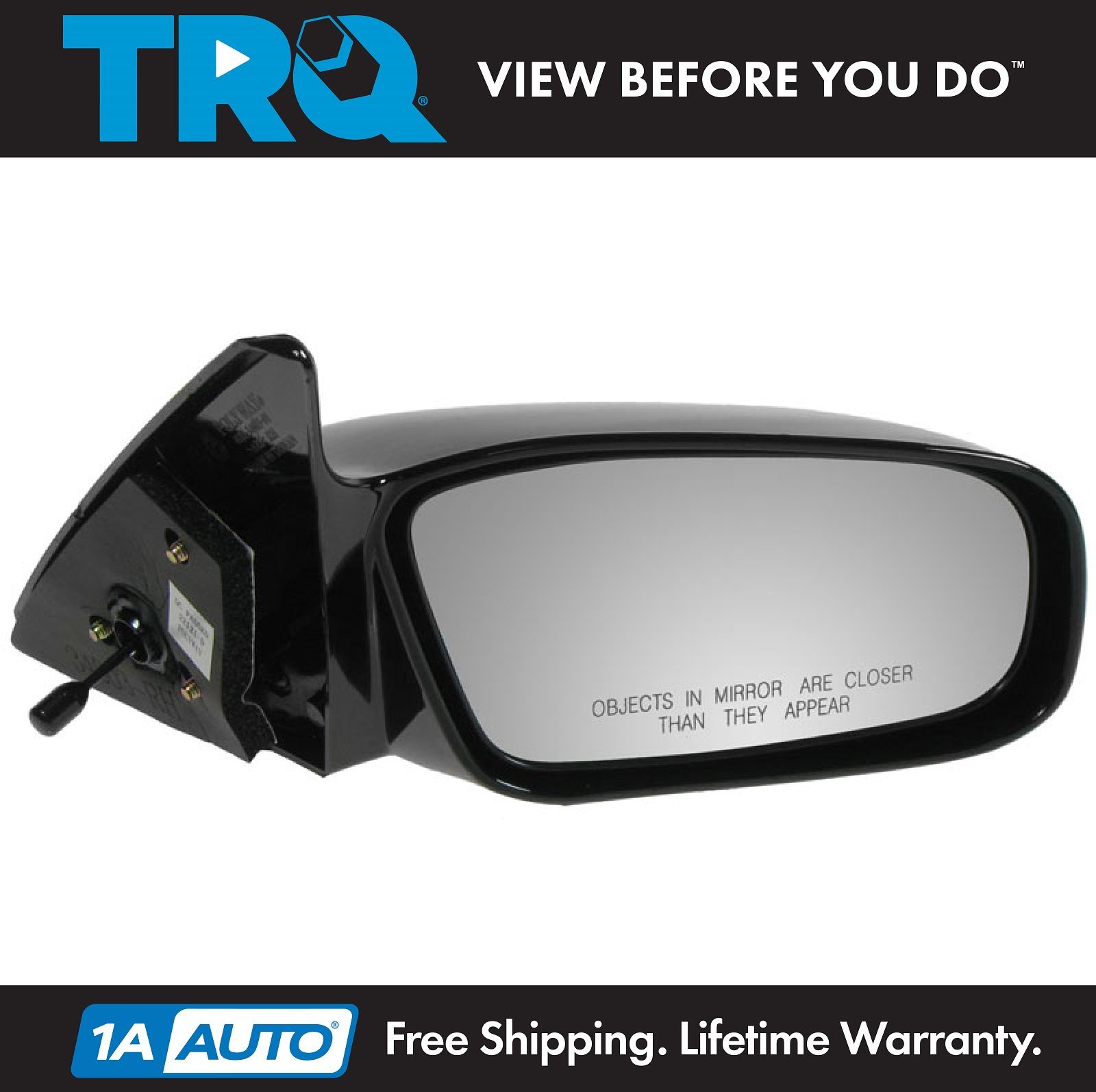 Manual Remote Door Mirror RH Right Passenger Side for 00-03 Mitsubishi Eclipse
