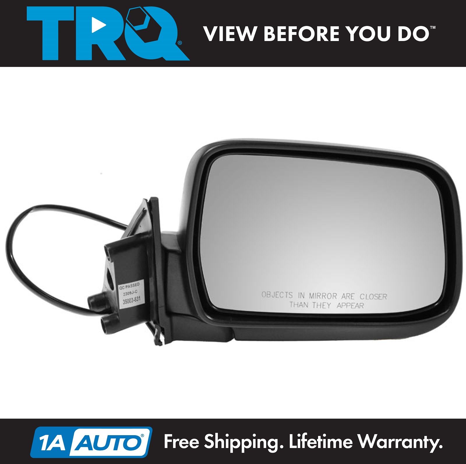 Automotive US Made Door Mirror Glass Replacement Passenger Side For