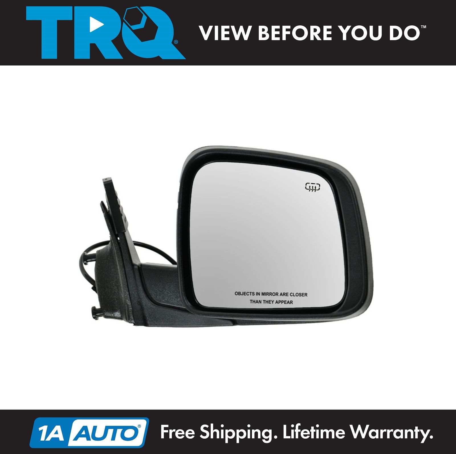 Power Heated Mirror Driver Side Left LH for 11-18 Jeep Grand Cherokee