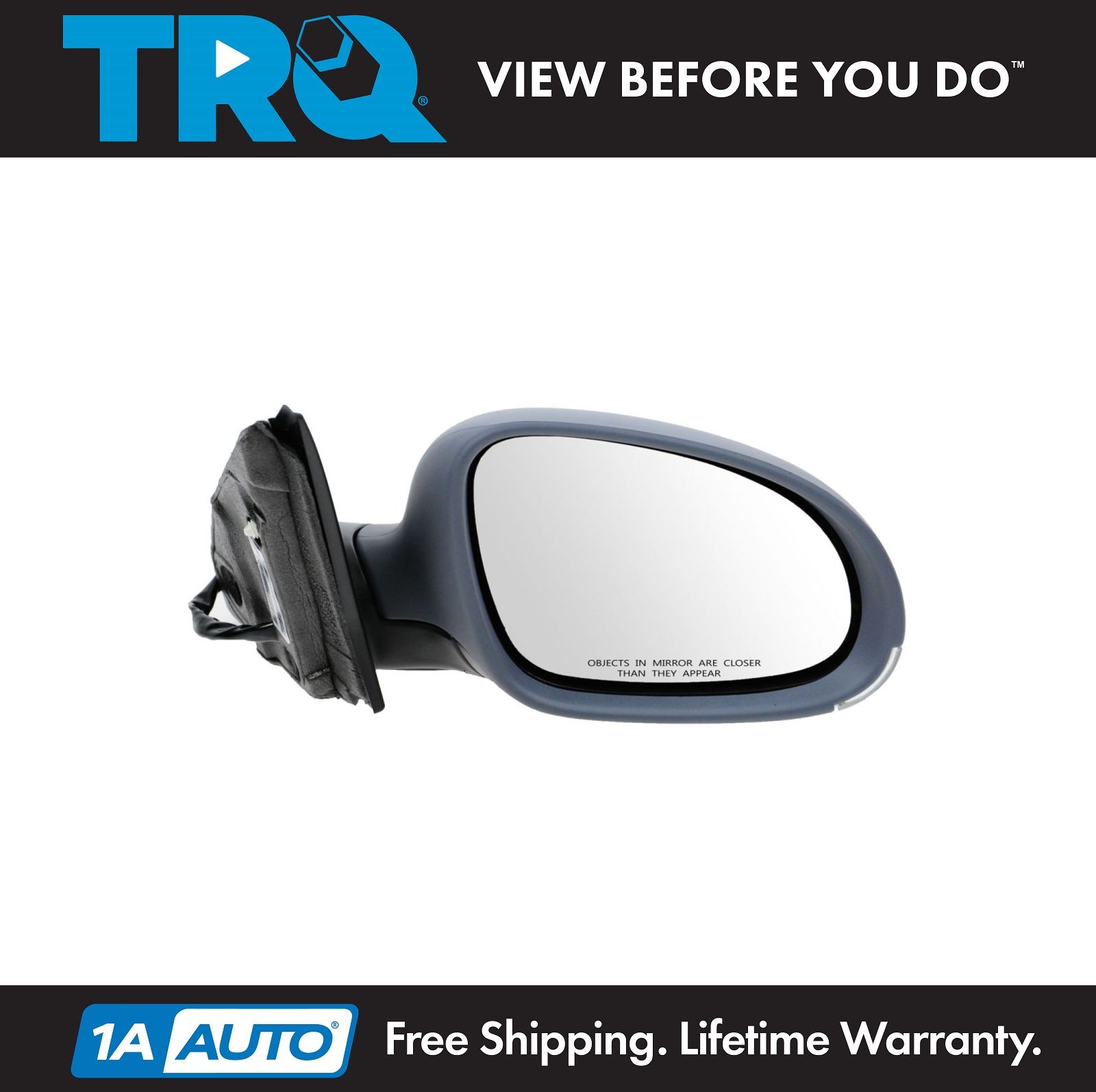 Exterior Power Heated w// Turn Signal Smooth Paint to Match Mirror RH Side for VW
