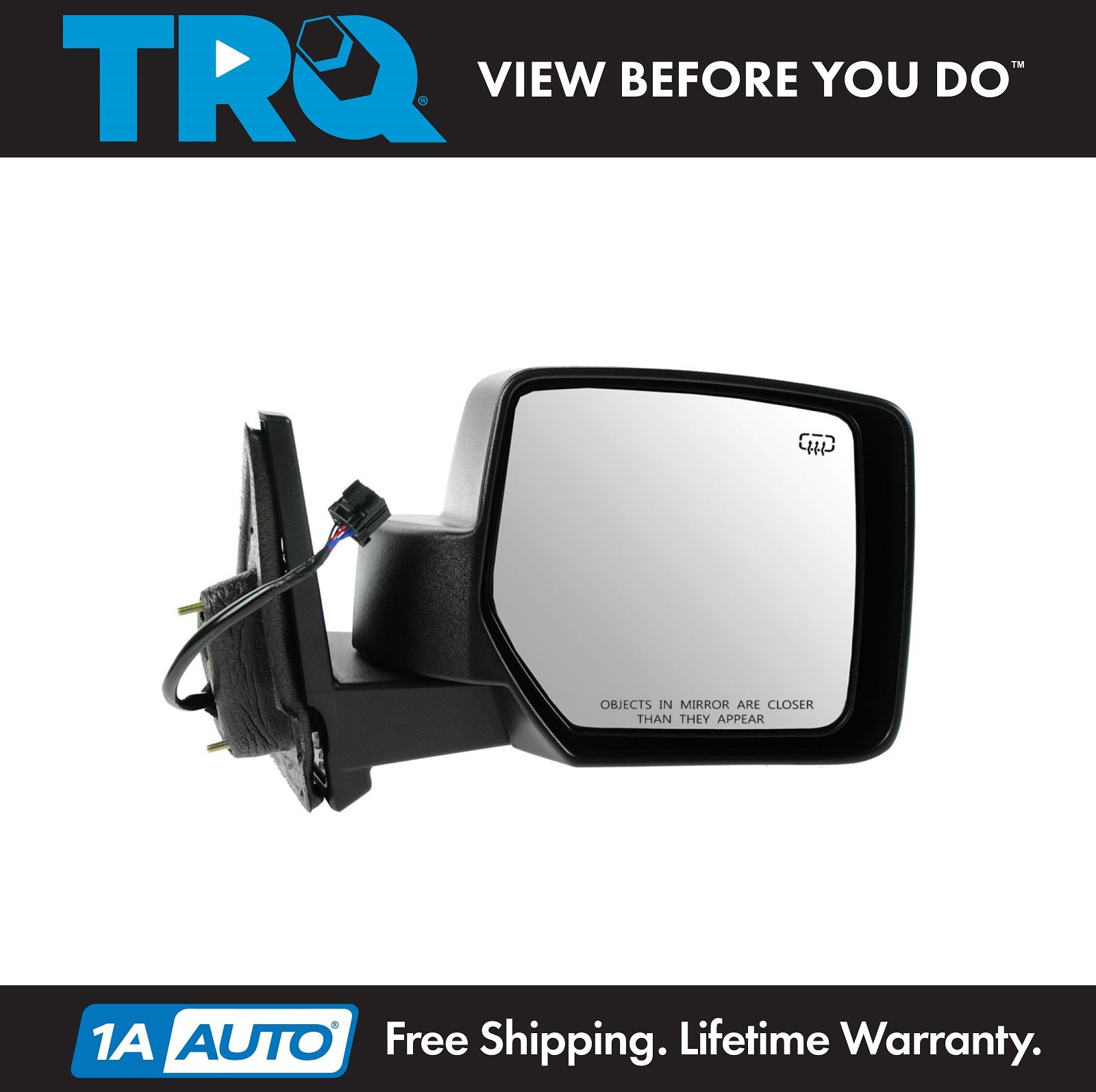 RH Side Textured Black Power Heated Mirror Fits Jeep Patriot CH1321283