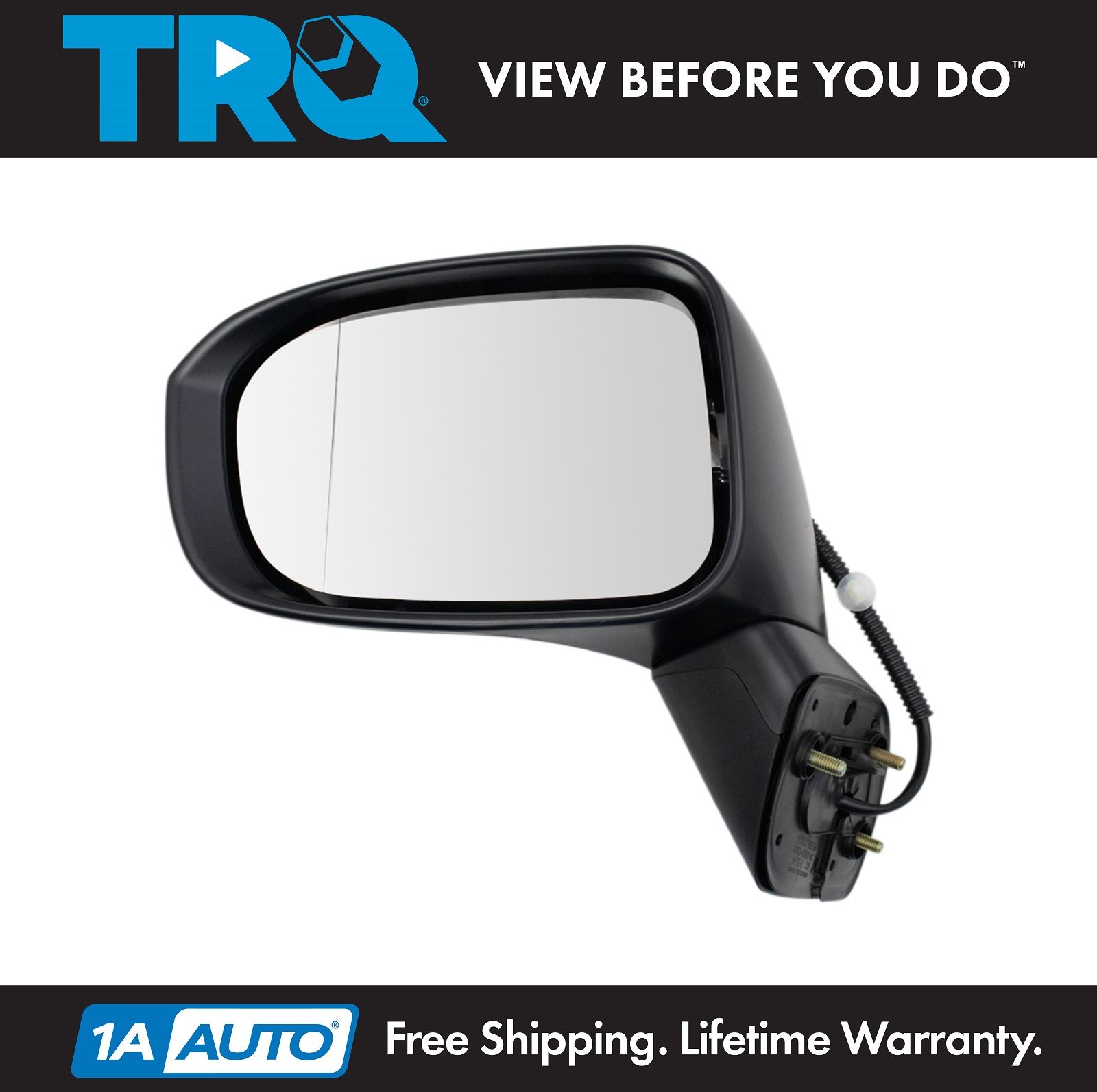 Exterior Mirror Black Textured Power LH Driver Side for Honda Odyssey Van New