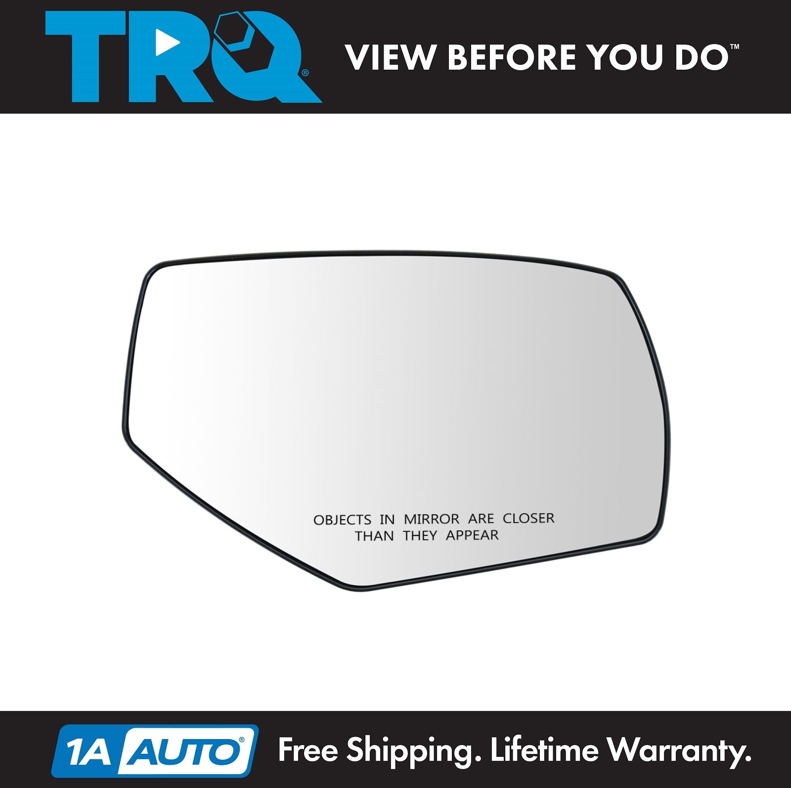 Mirror Glass with Backing Plate Heated Convex RH Right Passenger for GM Truck