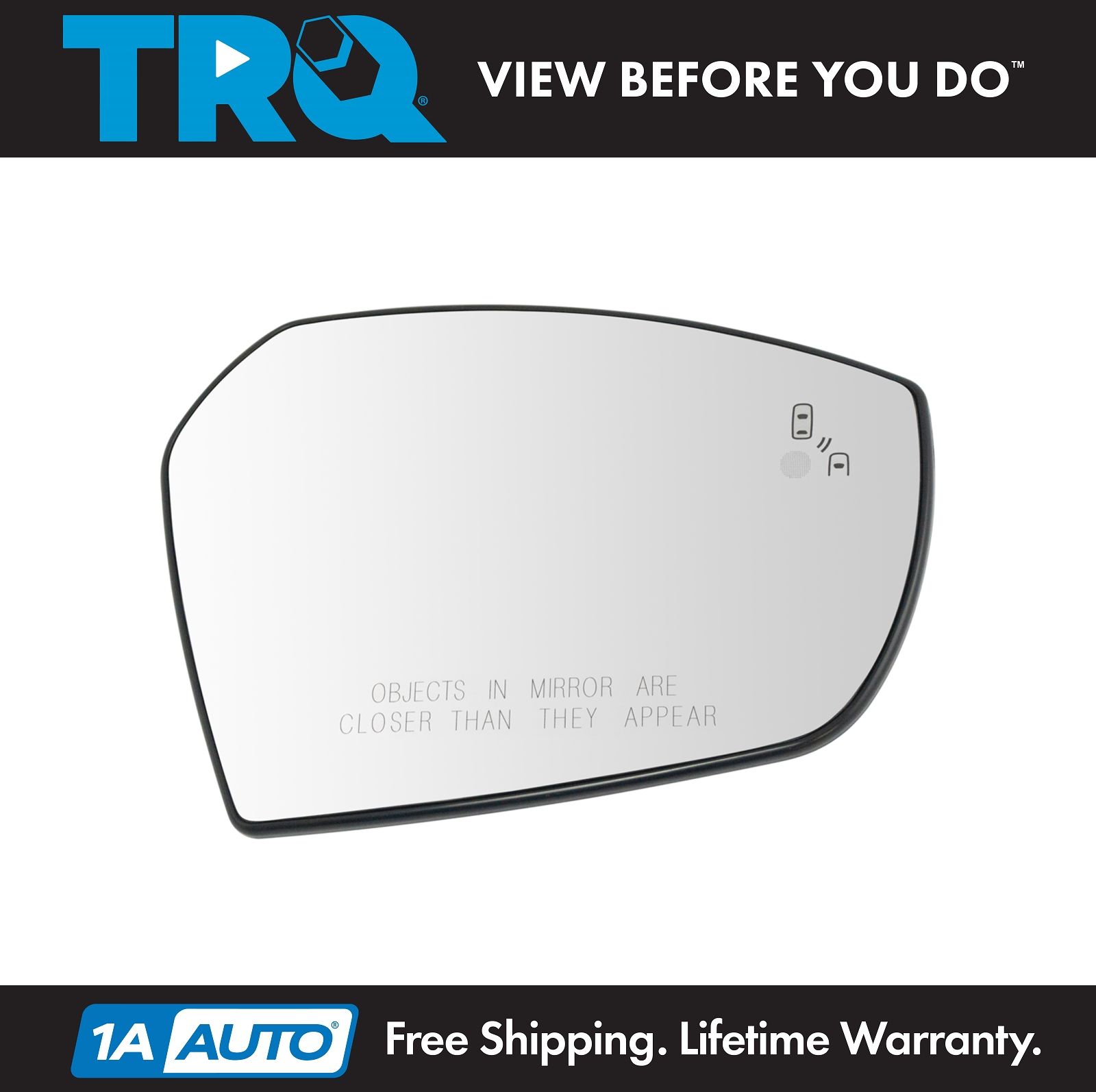 Details about  / TRQ Exterior Side View Door Mirror Glass Spotter Heated Blind Spot RH for Ford